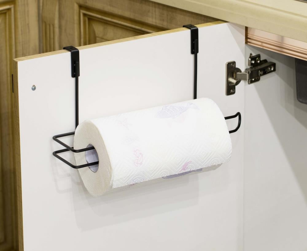 Basicwise Black Metal Undercabinet Paper Towel Holder