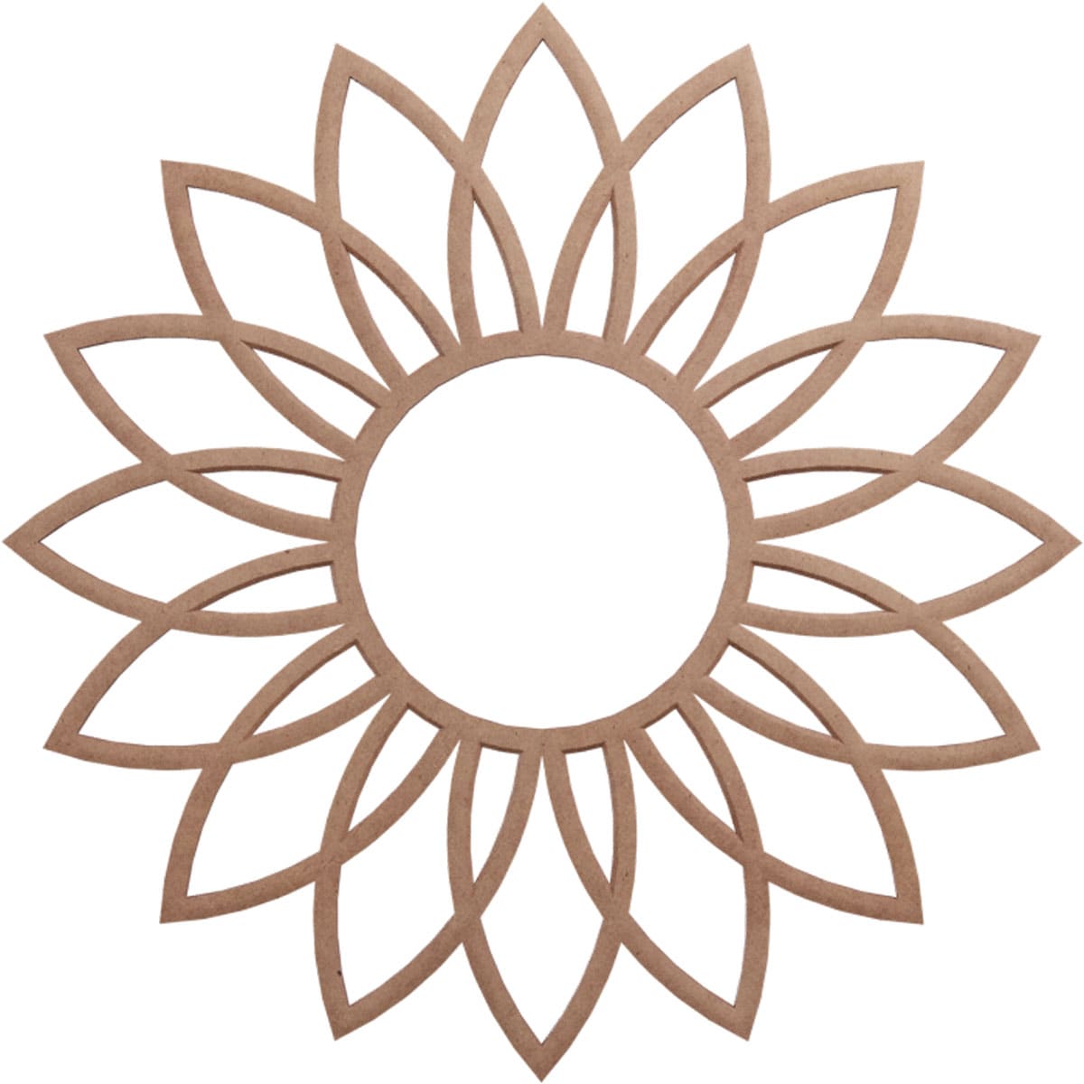 Ekena Millwork CMWP16X16X0250DAMF Daisy Fretwork 16-in W x 16-in L Contemporary Paint Grade Wood Whole Ceiling Medallion