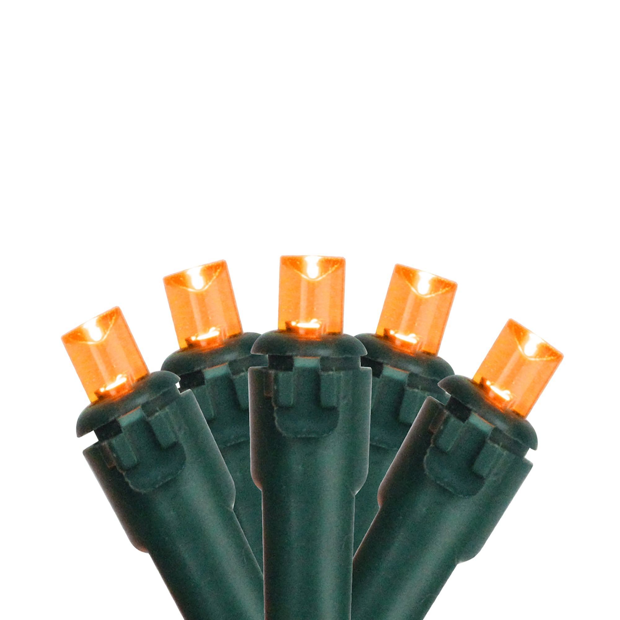 Northlight 32614134 50 -Count 16.25-ft Orange LED Plug-In Christmas String Lights