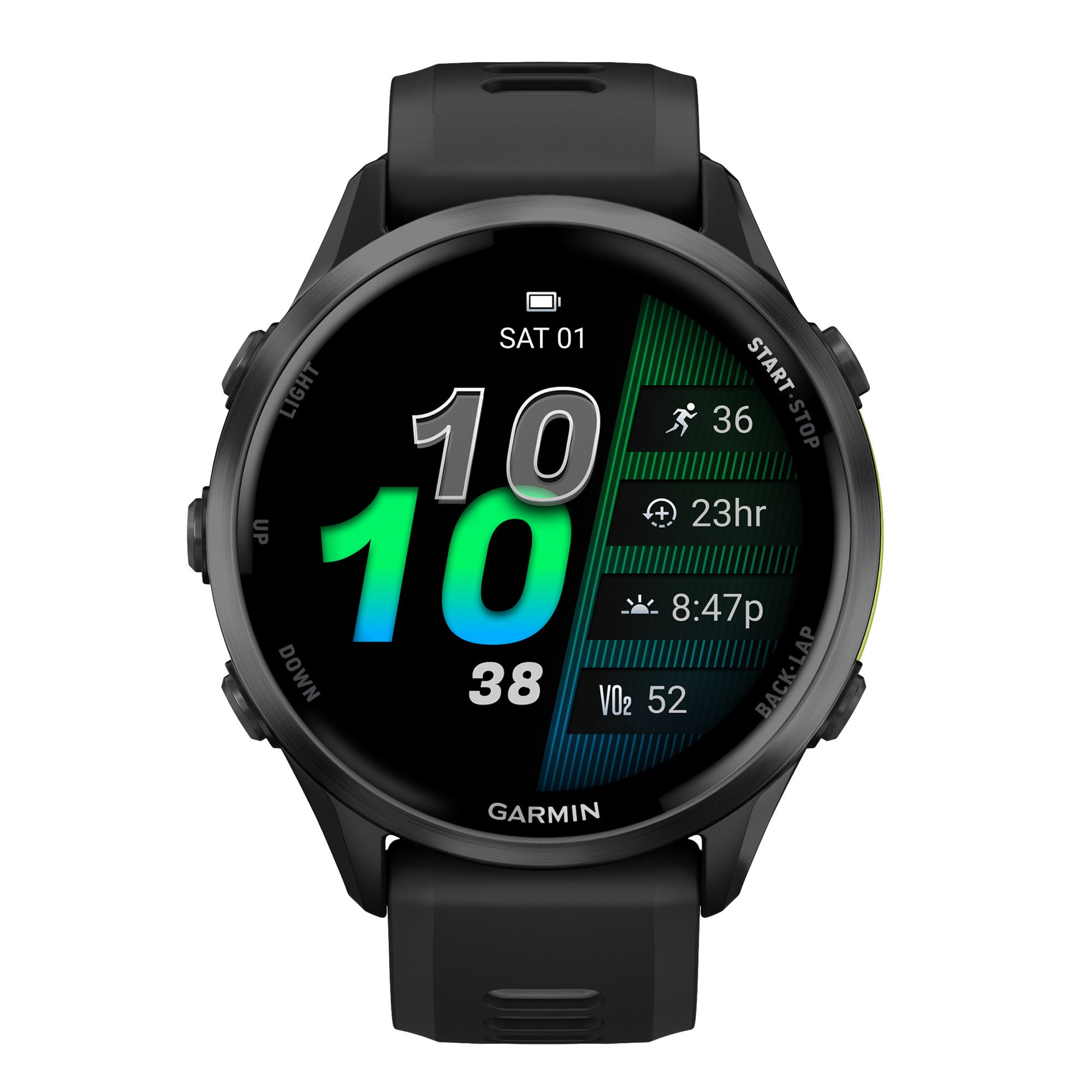 Garmin - Forerunner 970 GPS Smartwatch with 47-mm Case Bluetooth AMOLED Health/Fitness Navigation...