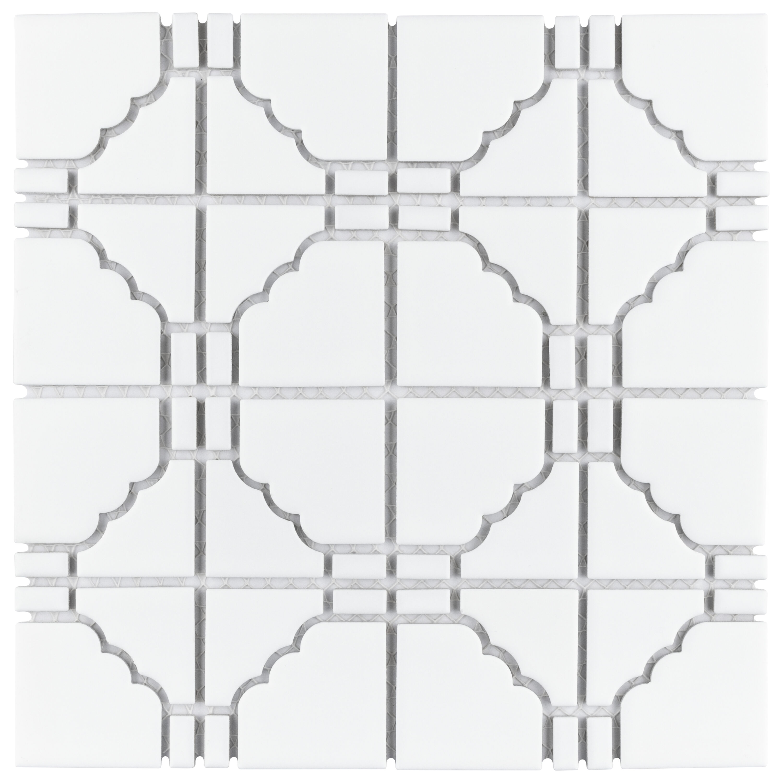 Affinity Tile FKOOKA10 Osaka Matte White 12-in x 12-in Matte Porcelain Mosaic Floor and Wall Tile ( 10.1-sq ft Carton