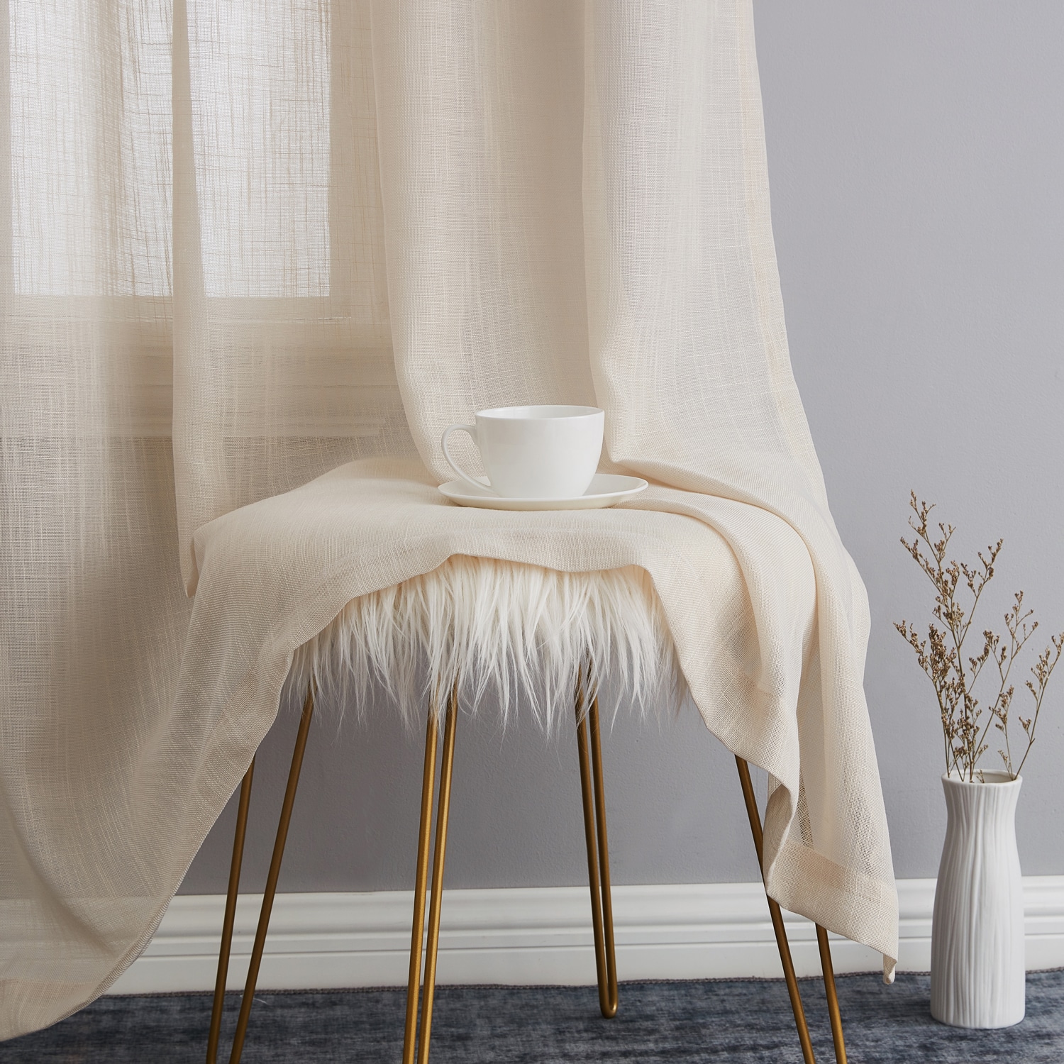 Totally Home Decor ABY-FXLNGR-BEIG63 curtains - View #4