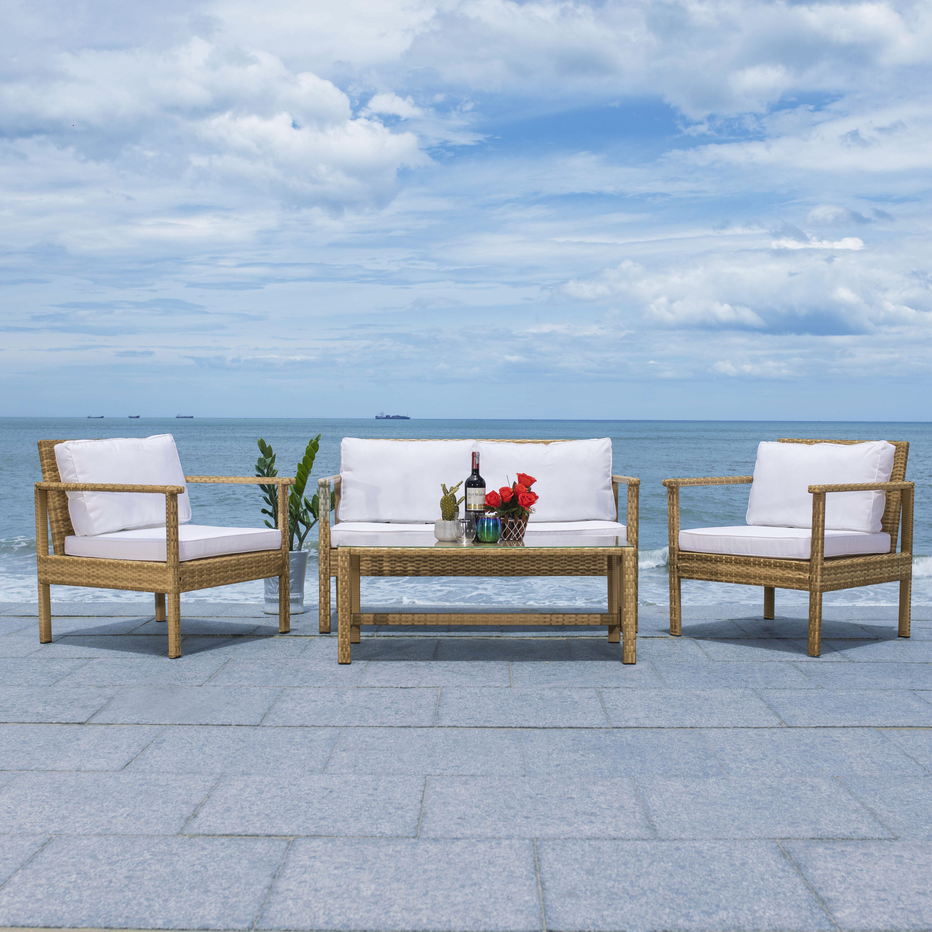 Safavieh PAT7714D Patio-Conversation-Sets - View #6