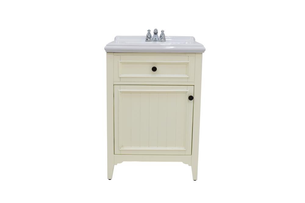 222 Fifth Rustic White Bathroom Vanity