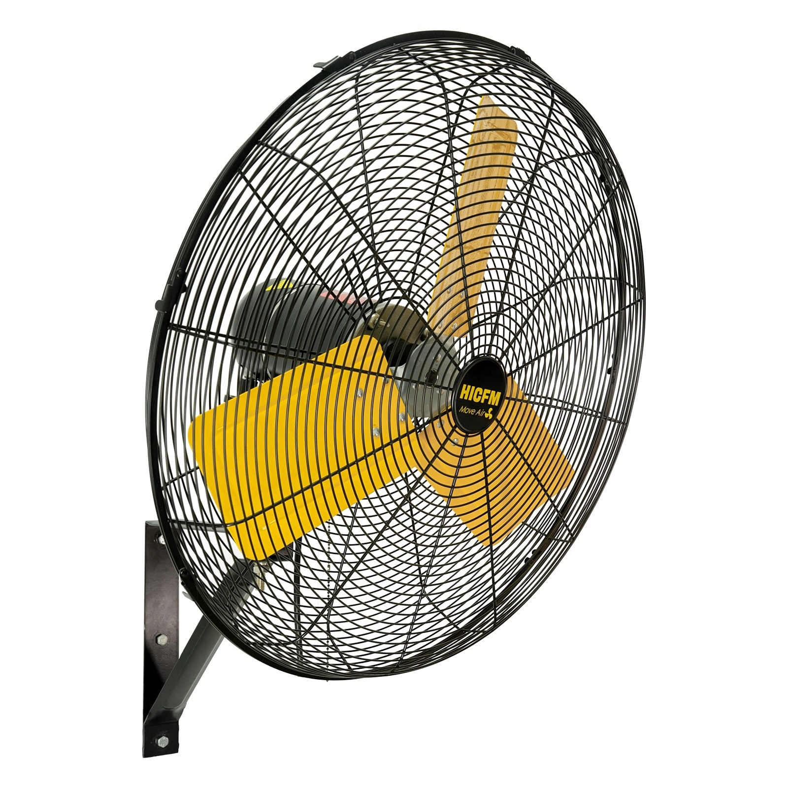 Elexnux 24-in Plug in Oscillation Indoor or Outdoor Black Wall Mounted Fan