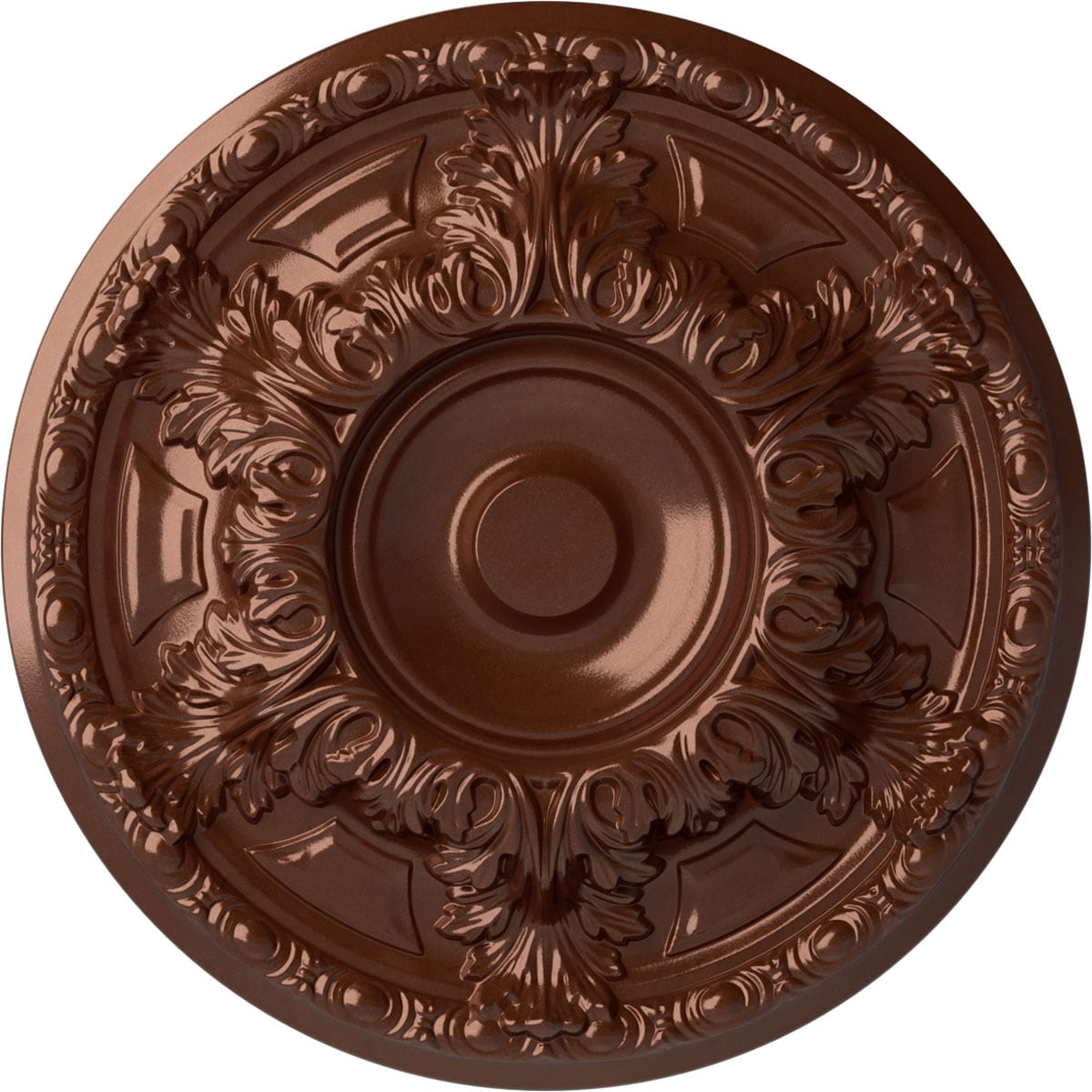 Ekena Millwork CM19GACPS Granada 19-in W x 19-in L Painted Copper Penny Polyurethane Whole Ceiling Medallion