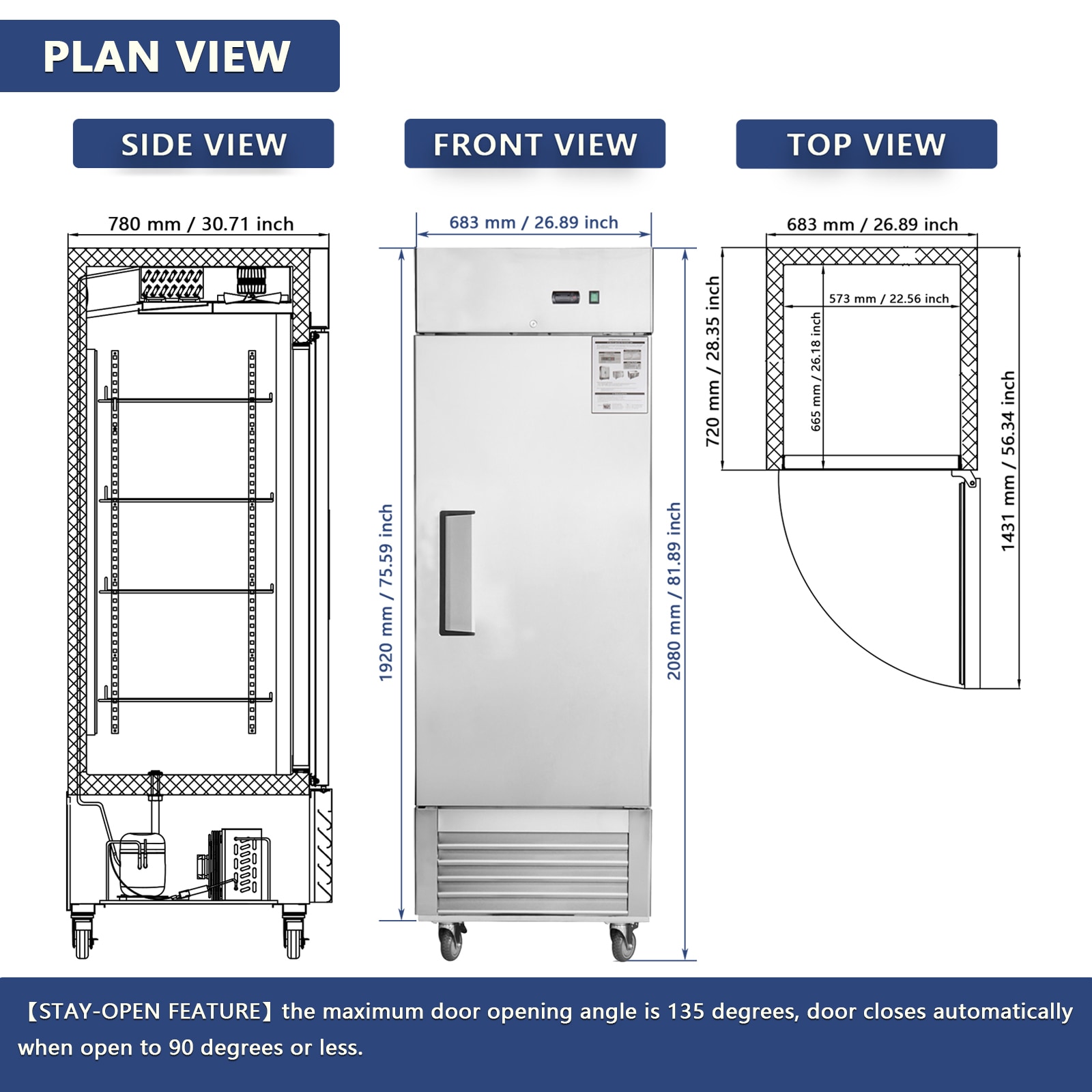 Boyel Living BL-BB-1846S Commercial-Refrigerators - View #7