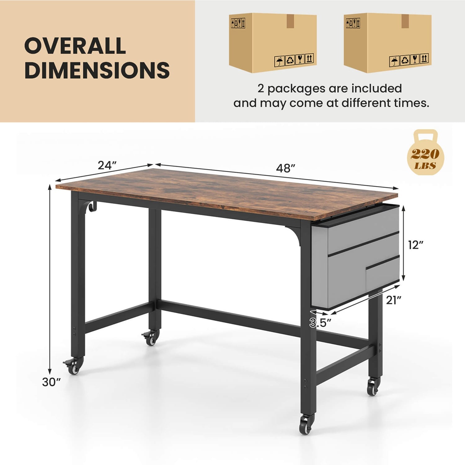Costway CSHY004672 desks - View #3
