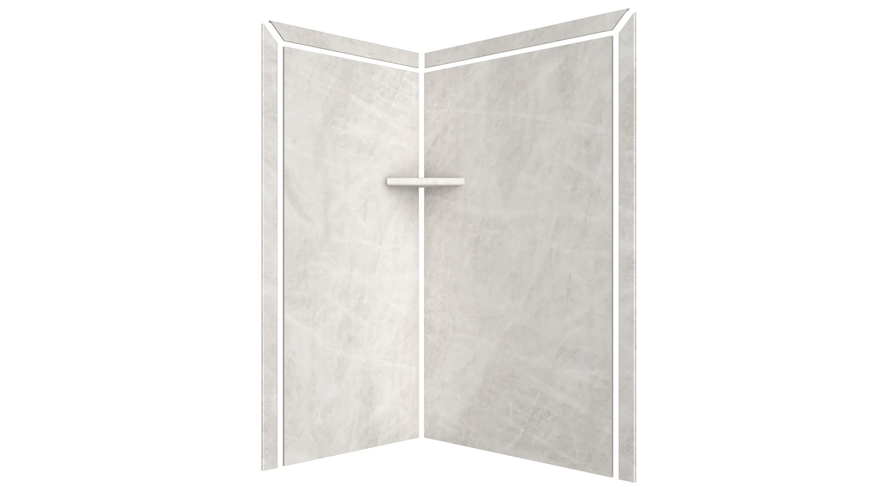 FlexStone SSK48367821DU Elegance 2 48-in W x 36-in D x 80-in H Dune 2 -Piece Glue Up Shower corner wall panel