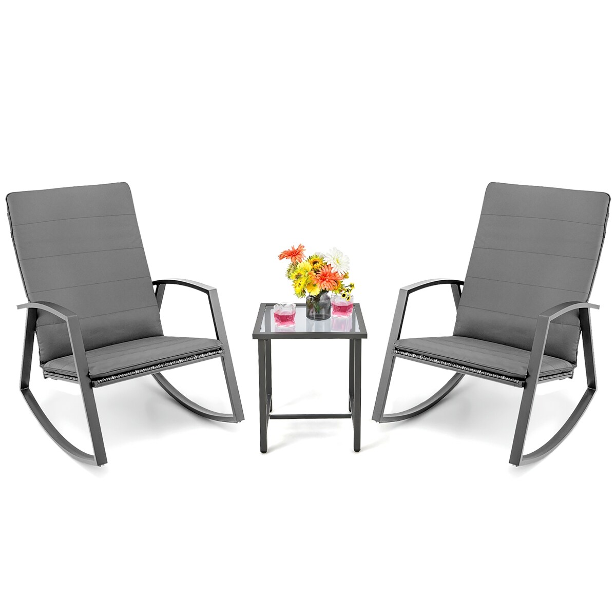 Costway NP10512GR Patio-Conversation-Sets - View #3