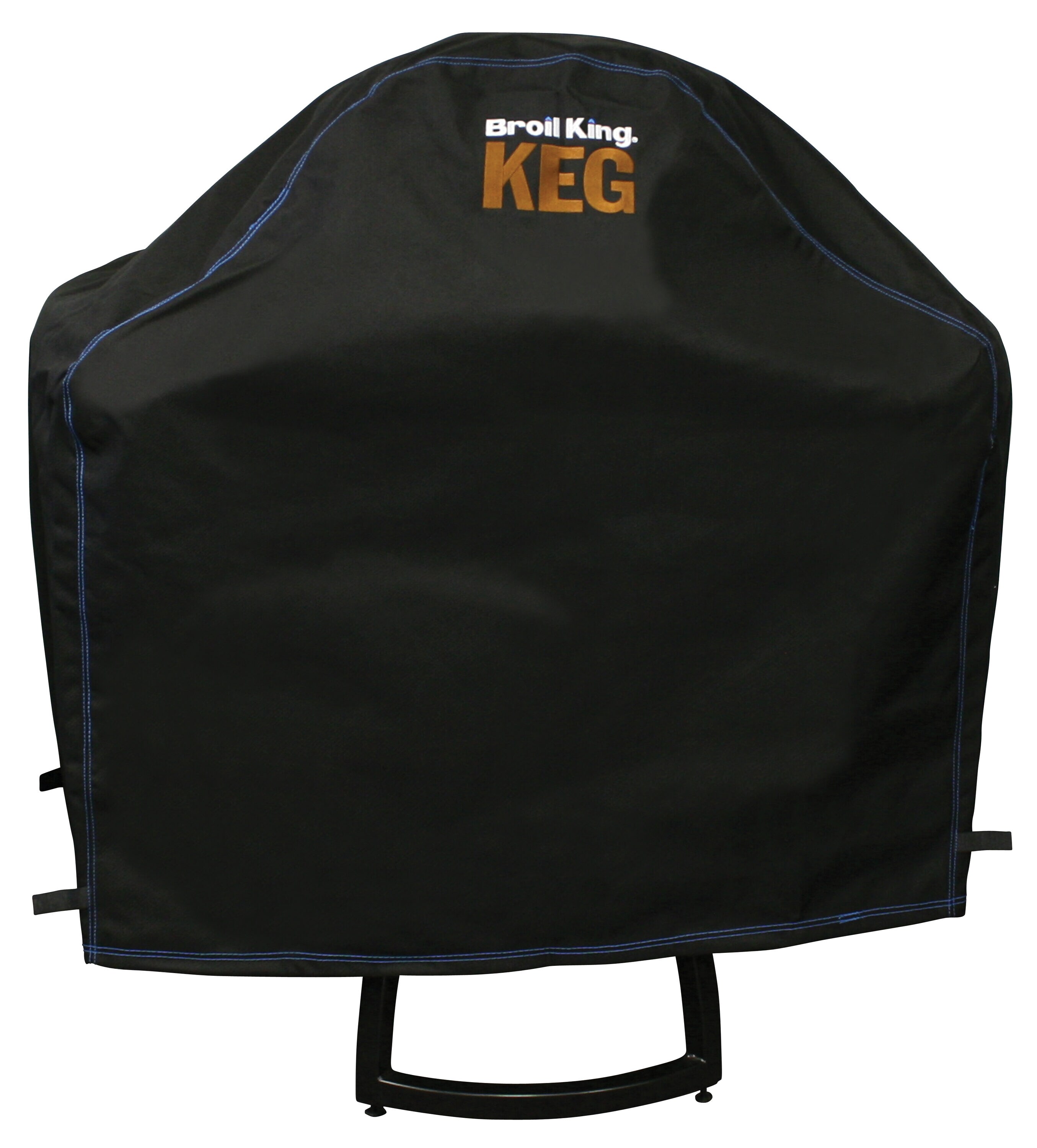 Broil King Keg Keg 40.35-in W x 39.37-in H Black with Blue Accent Stitching Charcoal Grill Cover in the Grill Covers department Lowes.com