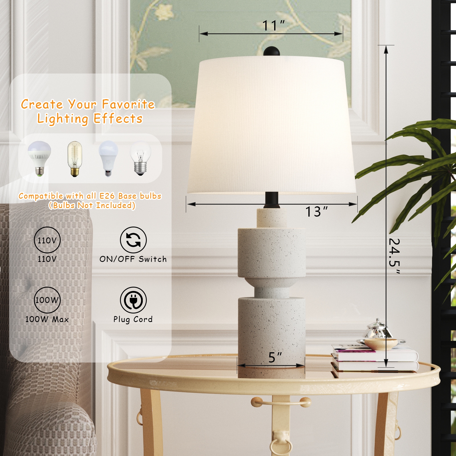 Maxax T210-WH Table-Lamps - View #8