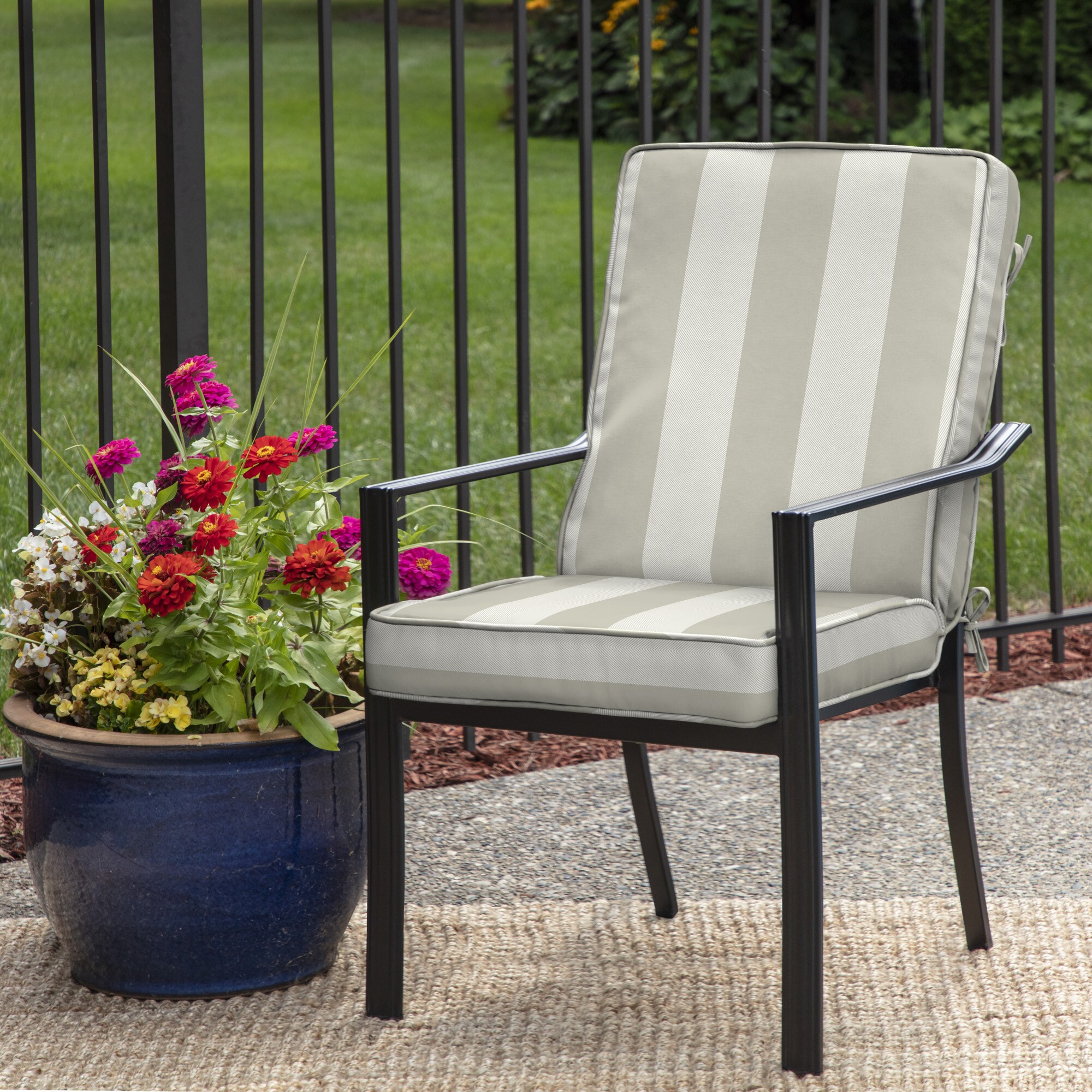 Allen + Roth High Back Patio Chair Cushion Polyester | 8728-08442253