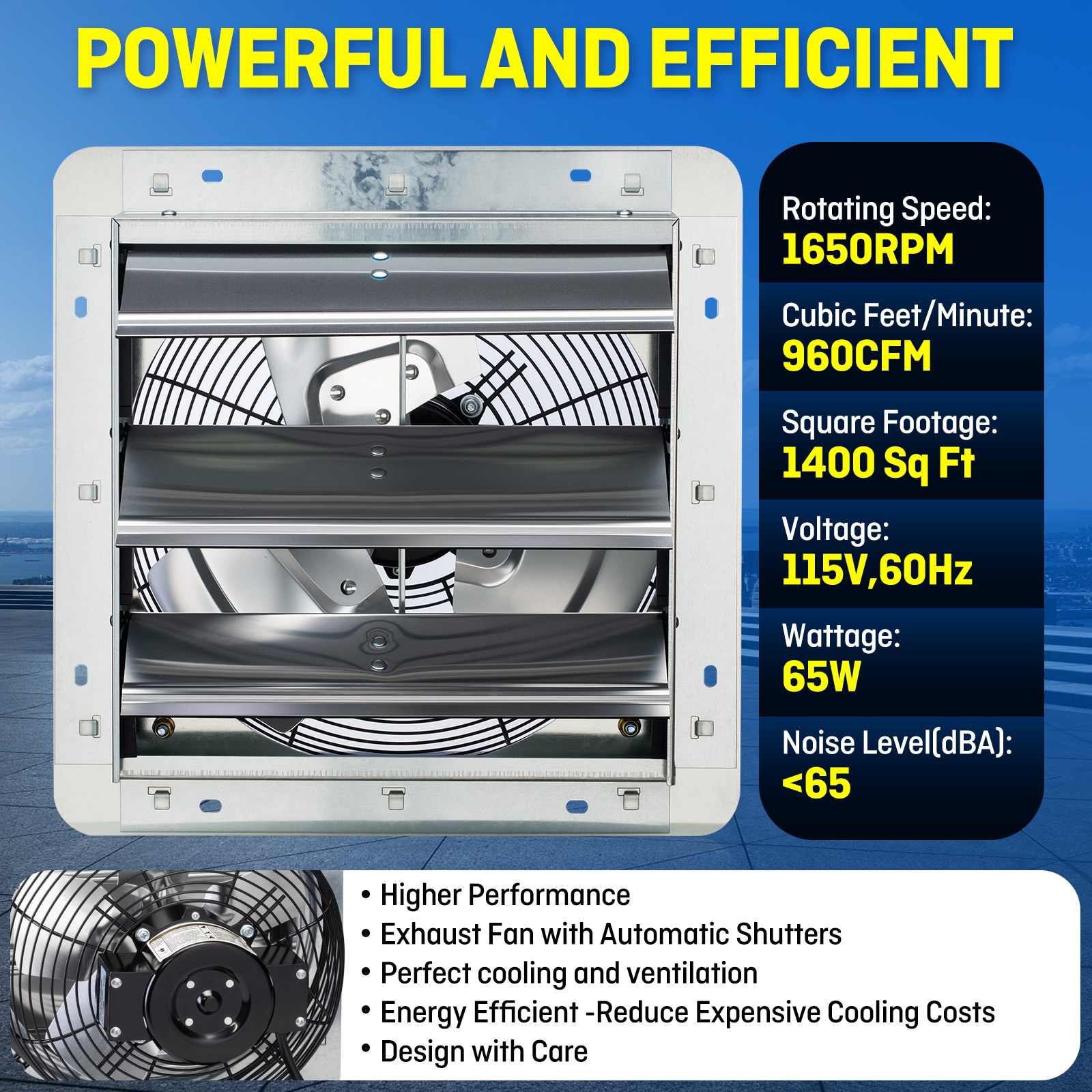 iLIVING ILG8SF12V-ST Wall-Mounted-Fans - View #2