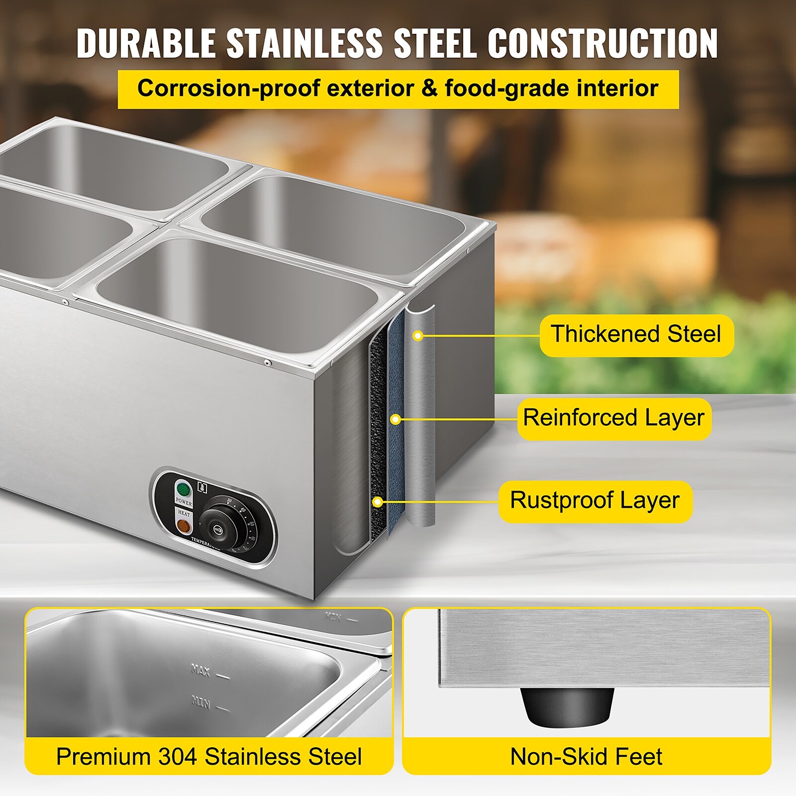 MegaChef 0.5 Gal. Stainless Steel Dual Air Pot Hot Water Dispenser