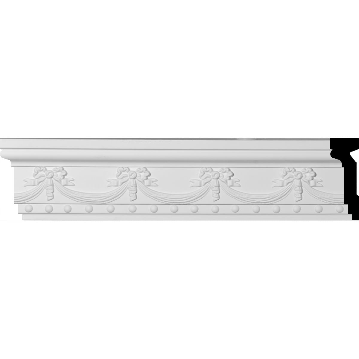 Ekena Millwork MLD06X02FE-CASE-12 Federal Swag and Bow 6-1/4-in x 7-ft 10-1/2-in Primed Polyurethane 0 12 -Pack