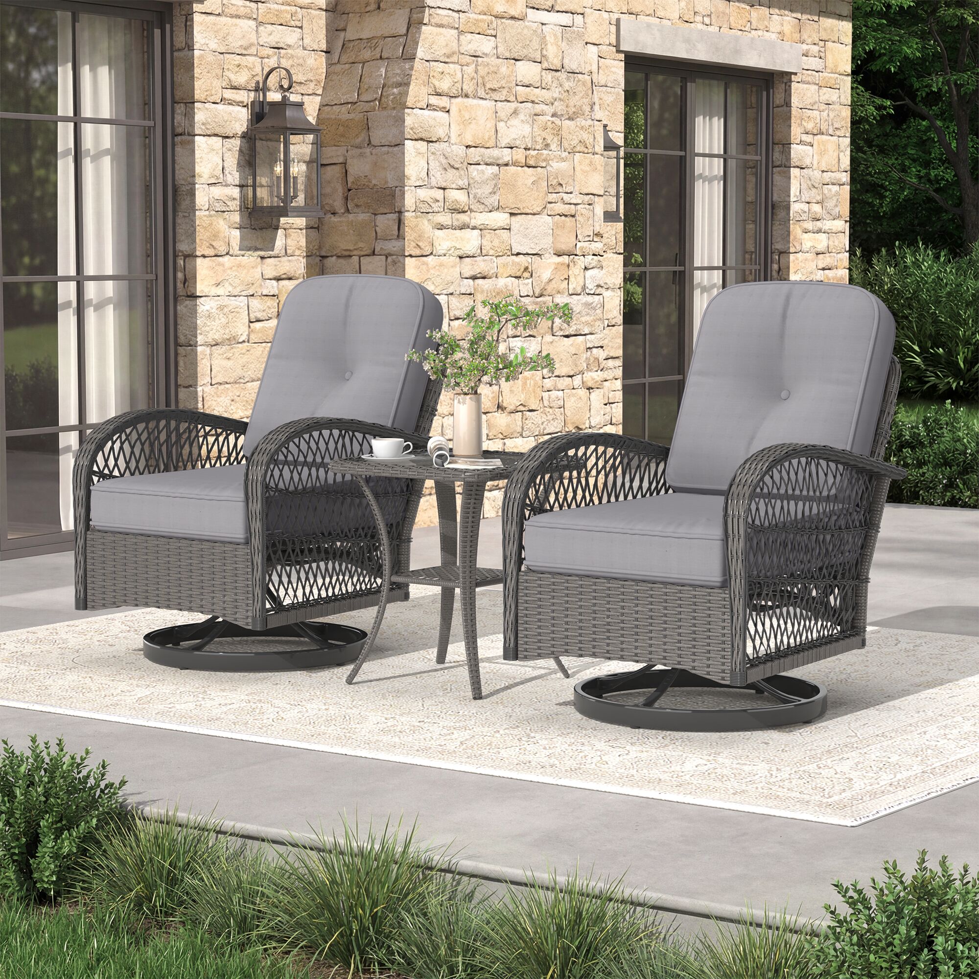 U-HOMY BA-003GY-AA Patio-Conversation-Sets - View #6