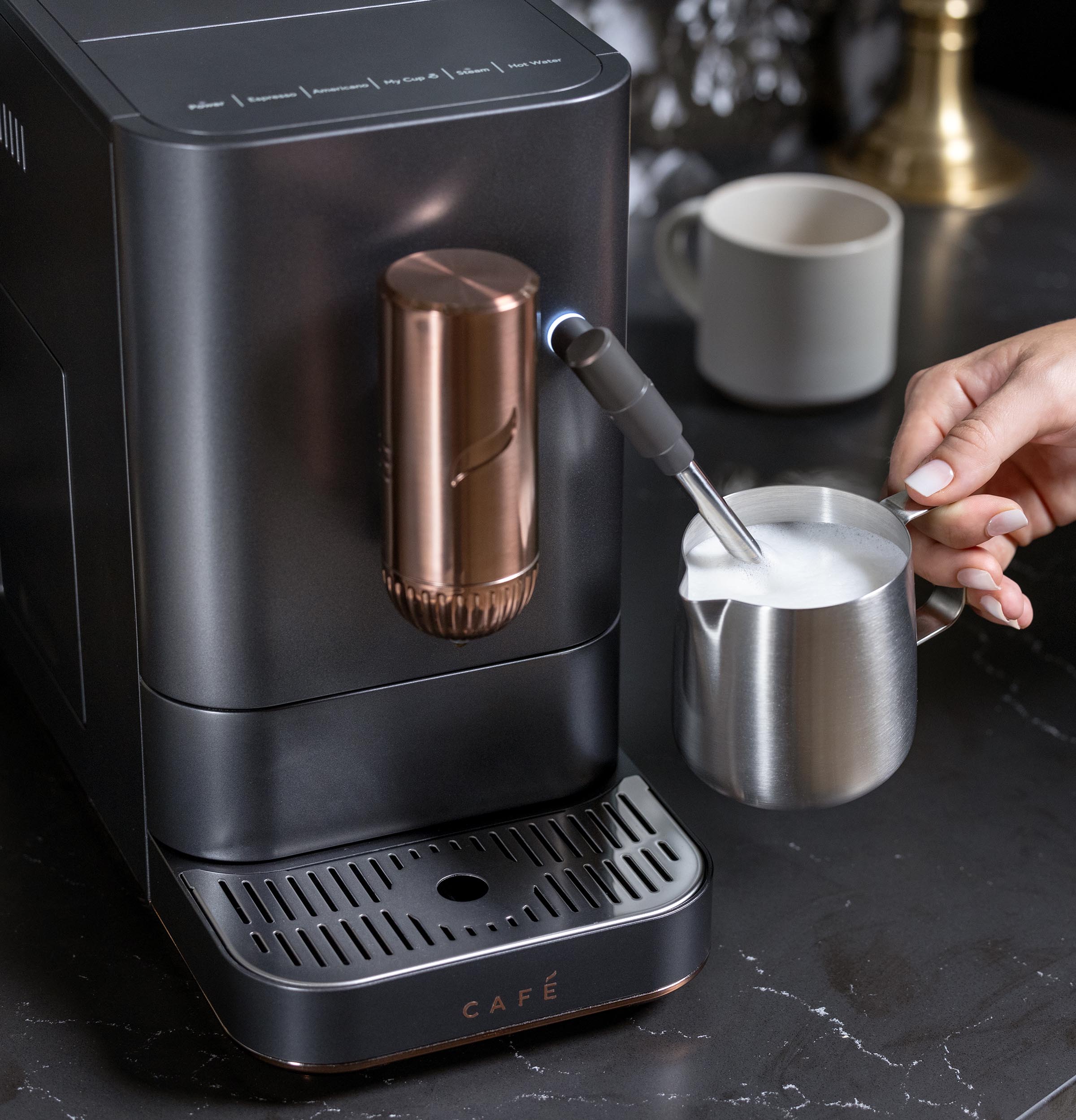 CYETUS Espresso Machine 20 Bar with Milk Frother Steam Wand, Compact Small  Coffee Machine for Home, Pressure Gauge, Barista Espresso Maker Latte