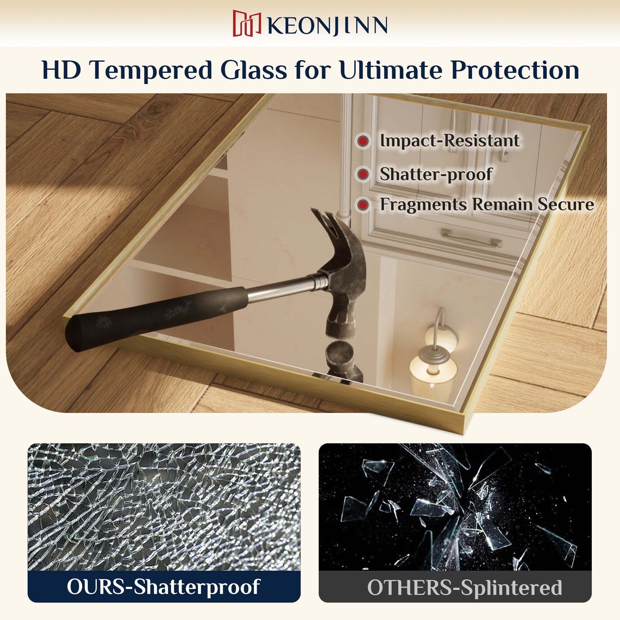 Keonjinn LW-JSK-XB-5576-SG Decor-Mirrors - View #4