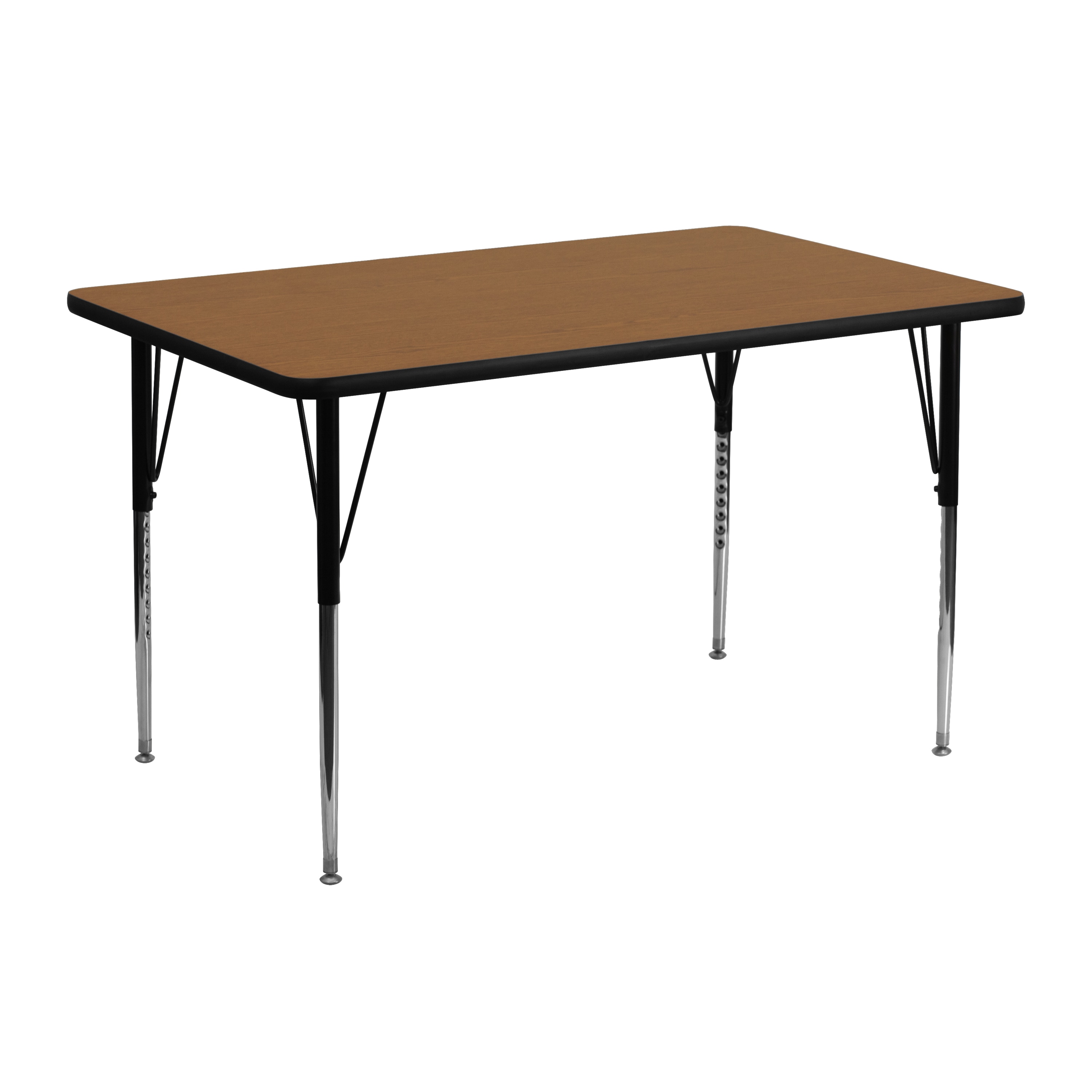 Emma + Oliver 24x48 Oak Thermal Laminate Adjustable Activity Table