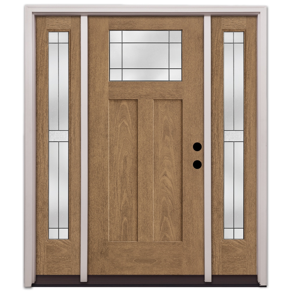 Therma-Tru Grid Entry Door 68-in X 80-in X 4-9/16-in Fiberglass ...