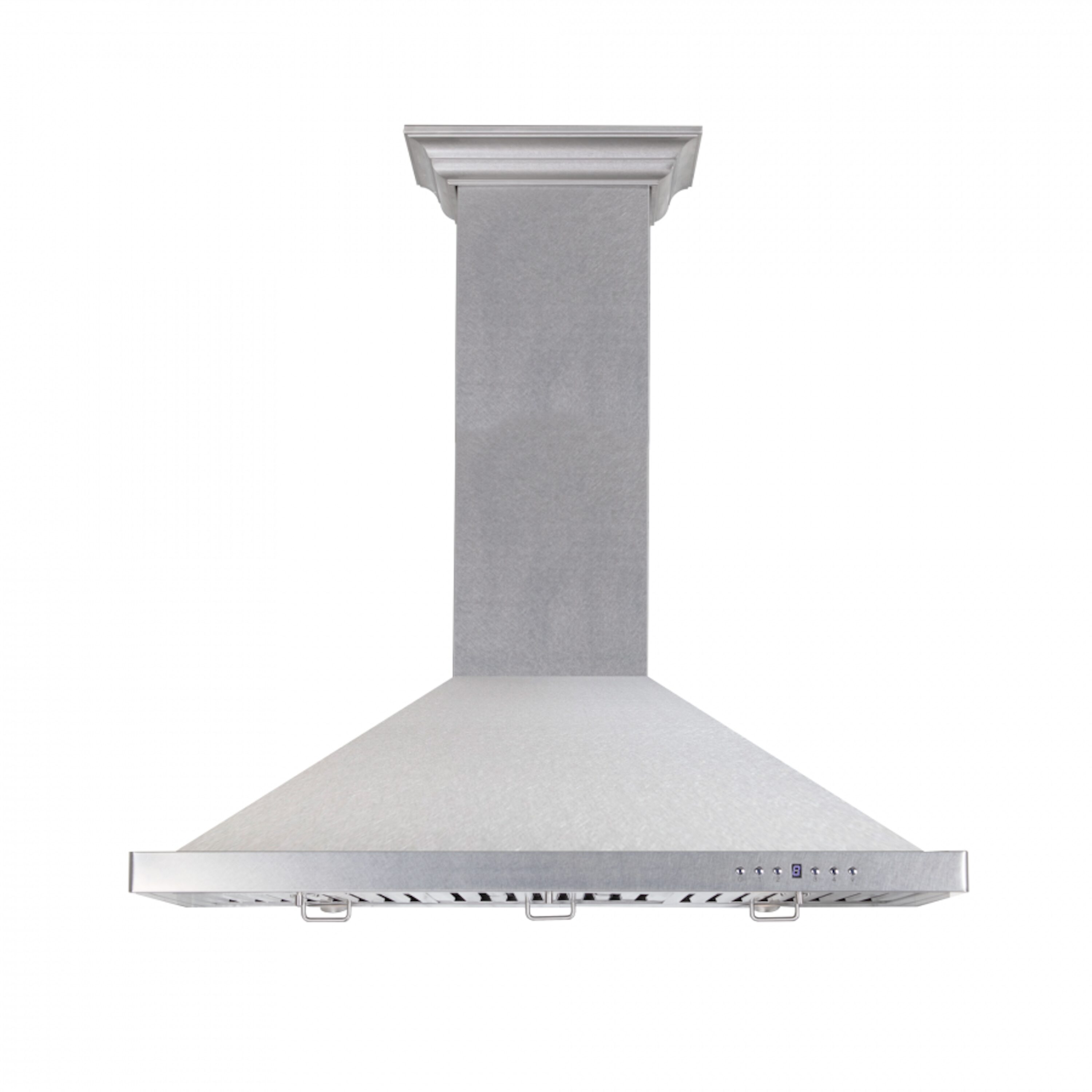 ZLINE KITCHEN & BATH 36 inch Convertible 400-CFM Recirculating Satin Stainless Steel Wall-Mounted Range Hood #8KBS-36