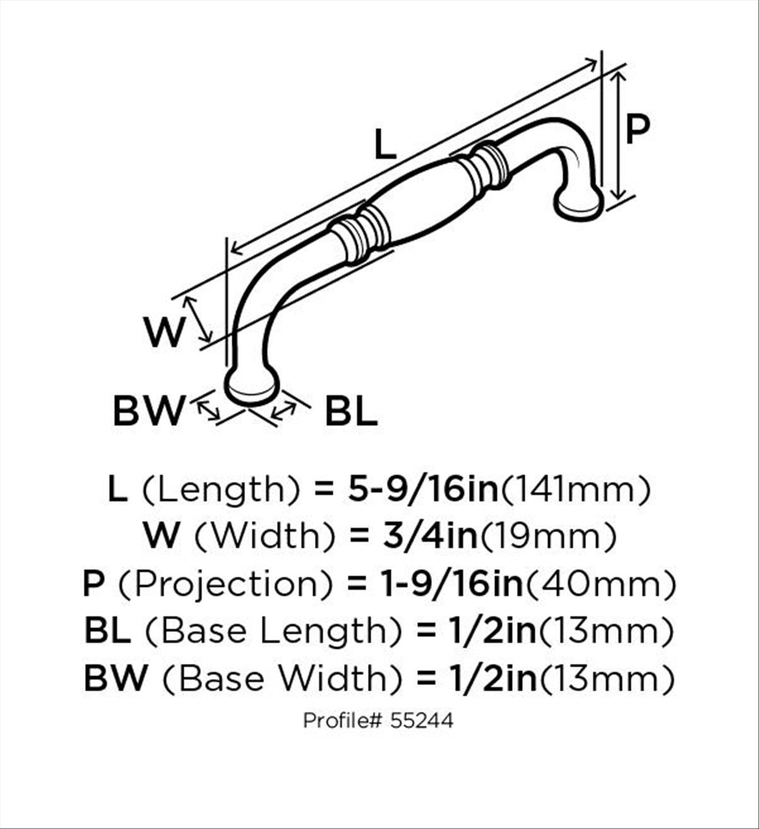 Amerock BP55244FB Cabinet-Pulls - View #7