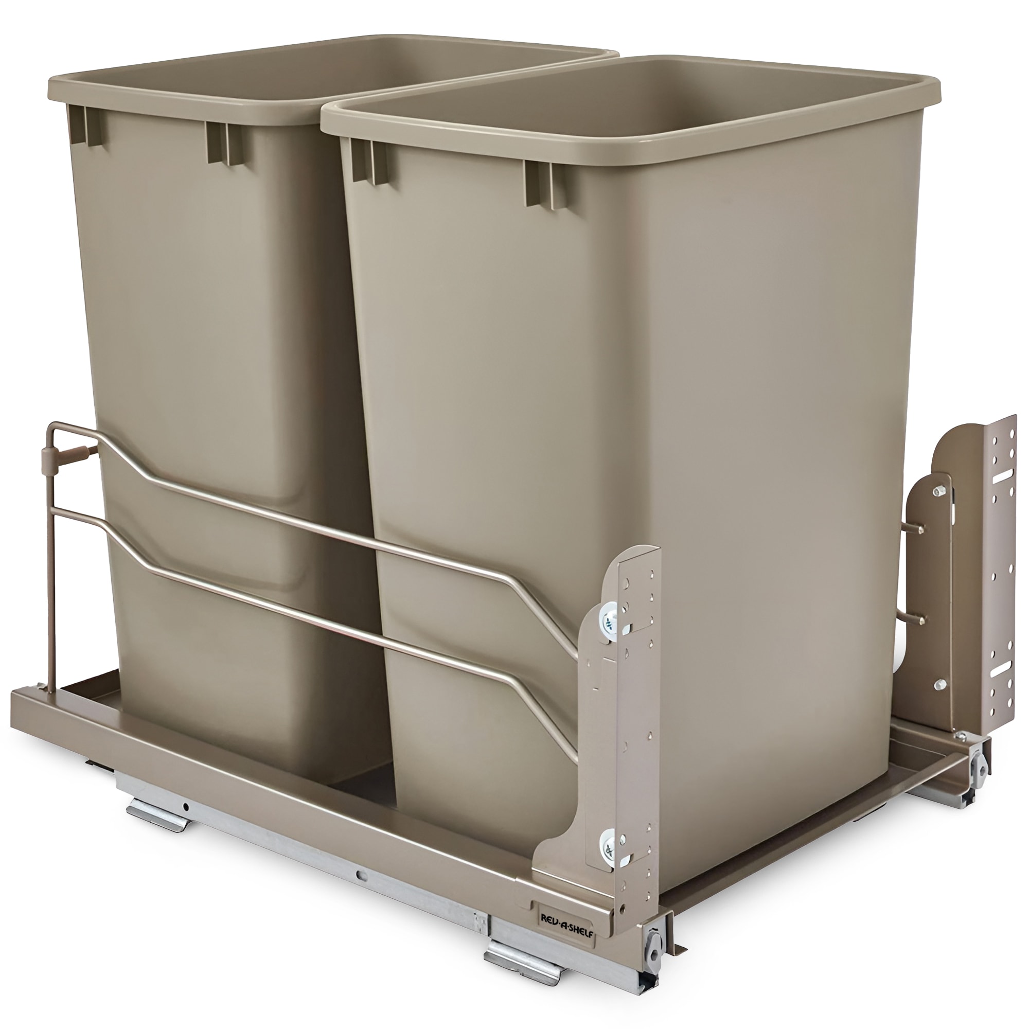 Rev-A-Shelf 167695 14-in x 22-in 19-in 35-Quart Soft Close 2 Pull-out trash can