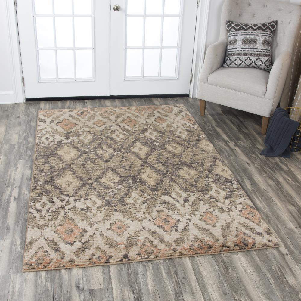 Alora Decor 00600611000120508 Euphoria 5 X 8 (ft) Wool Multiple Colors/Finishes Indoor Abstract Mid-century Modern Area Rug