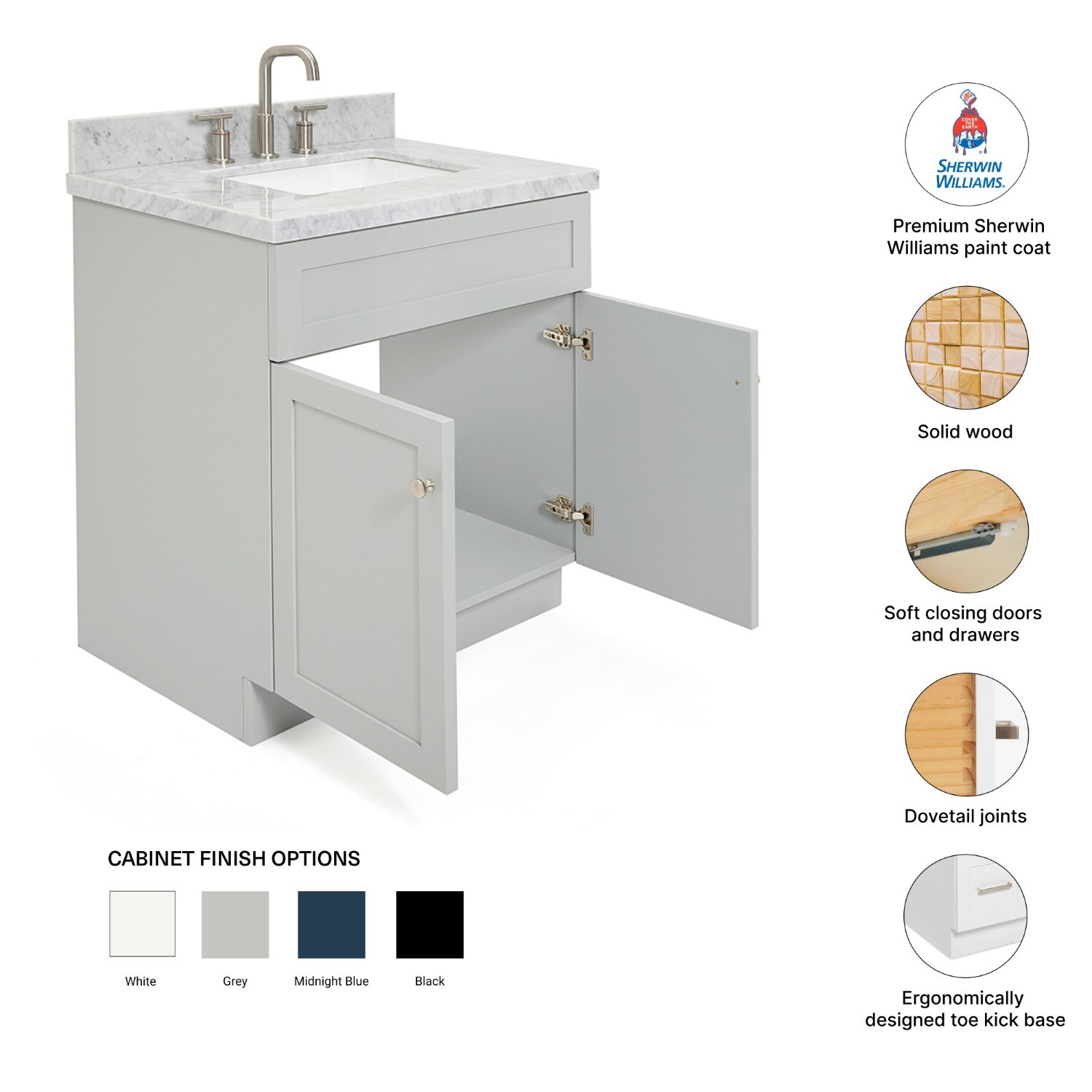 ARIEL F031SCWRVOGRY Bath-Vanity-Combo - View #5