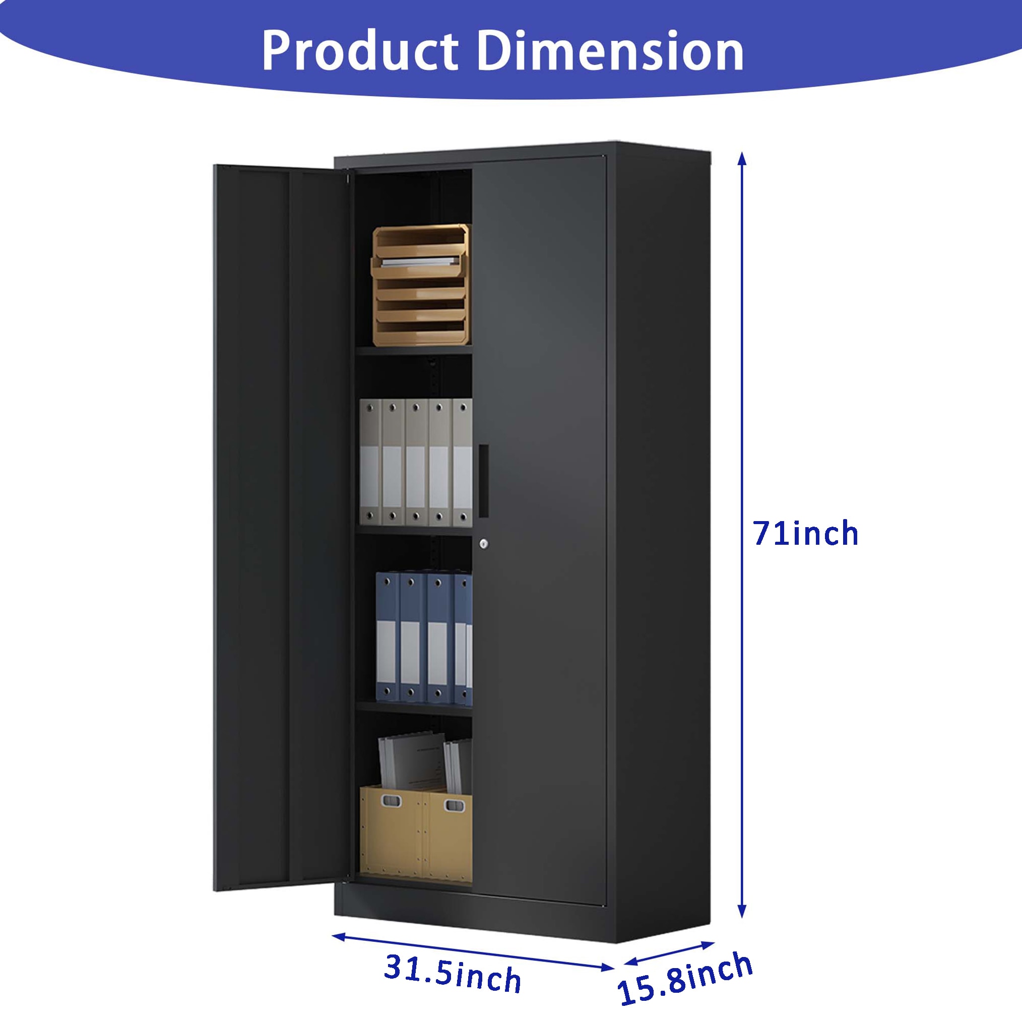 Kahomvis MAKE-QPO2-545 Storage-Cabinets - View #3