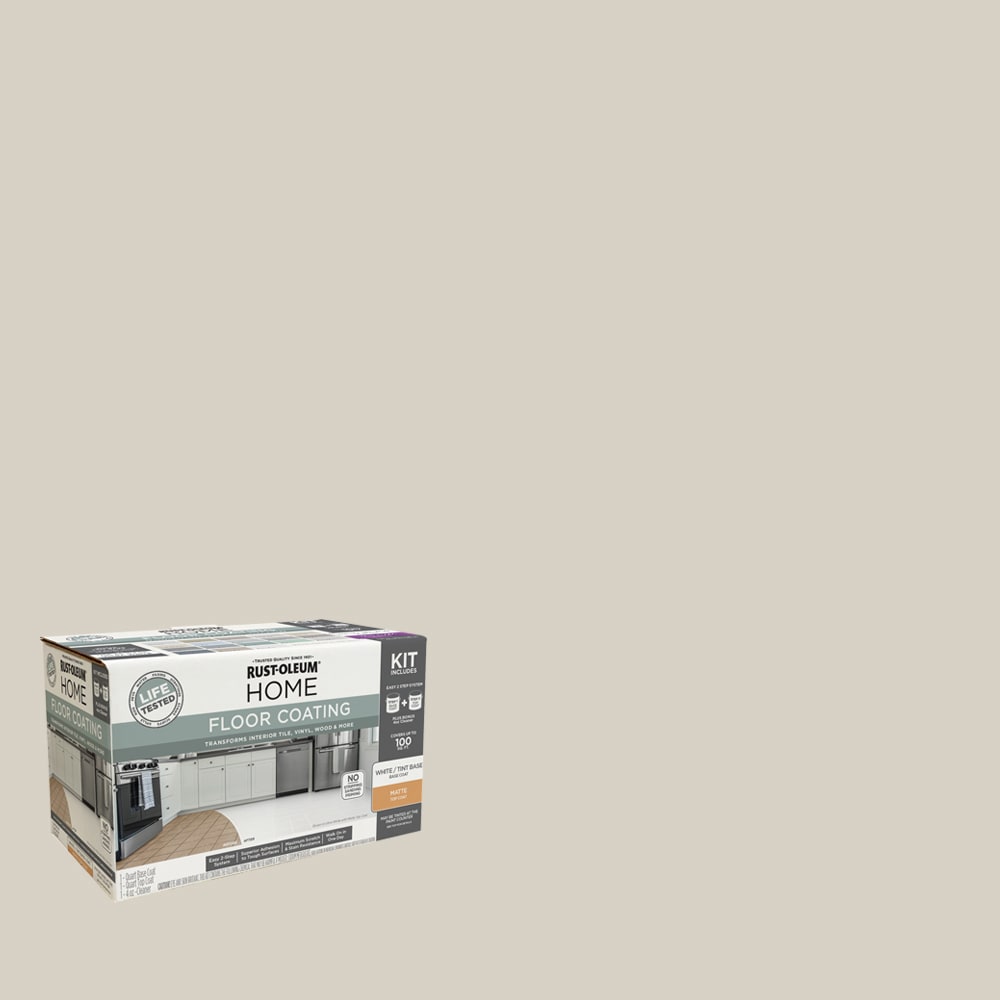 Rust-Oleum 363677T Home Floor Coating Vanilla Milkshake Matte Interior Porch and Floor paint ( Kit )