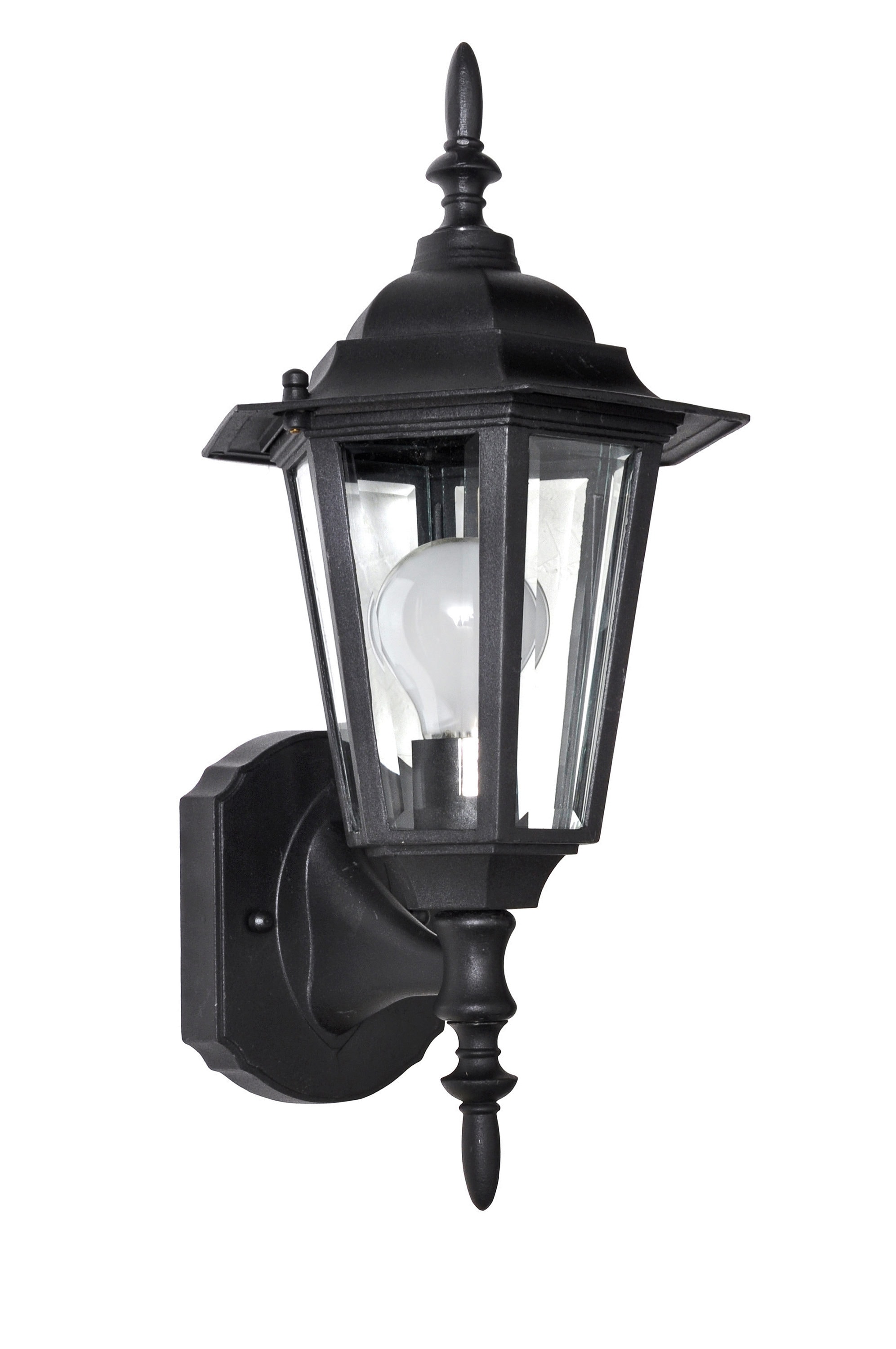 Maxim Lighting 3000CLBK Builder Cast 1 -Light 14.7500-in H Matte Black Hardwired Outdoor Wall Light