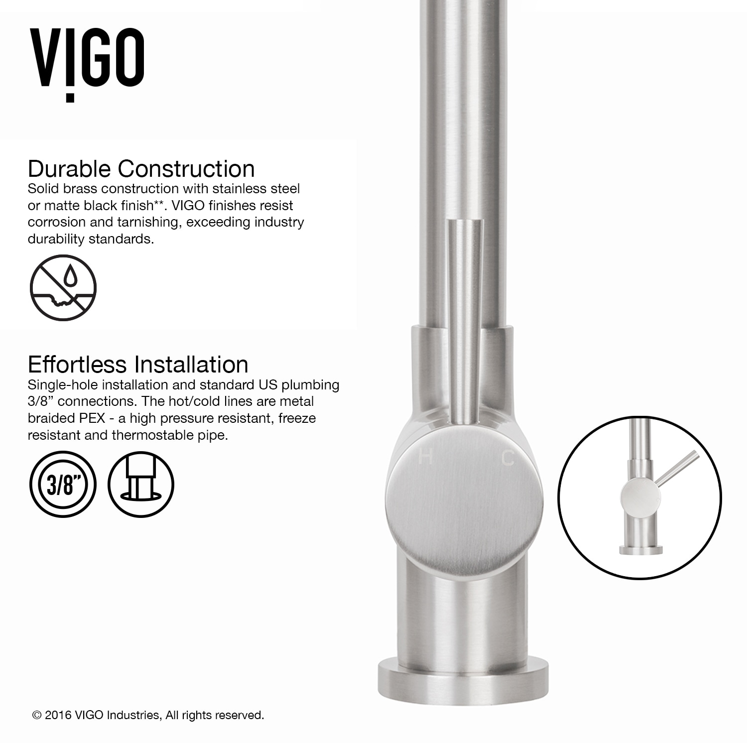 VIGO VG02008STK2 Kitchen-Faucets - View #7