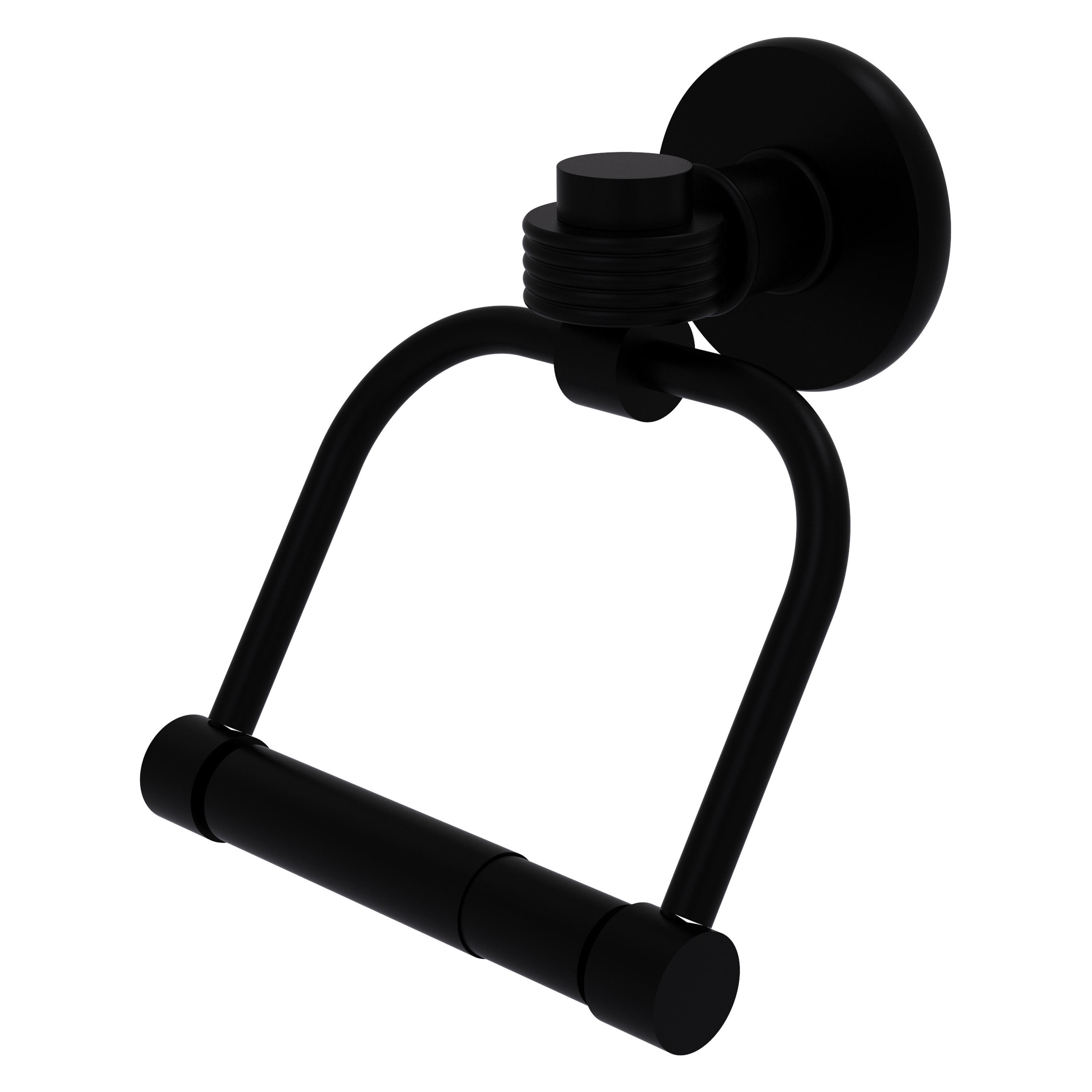Allied Brass 2024G-BKM Continental Matte Black Wall mount Double post Toilet Paper Holder 1 -Rolls