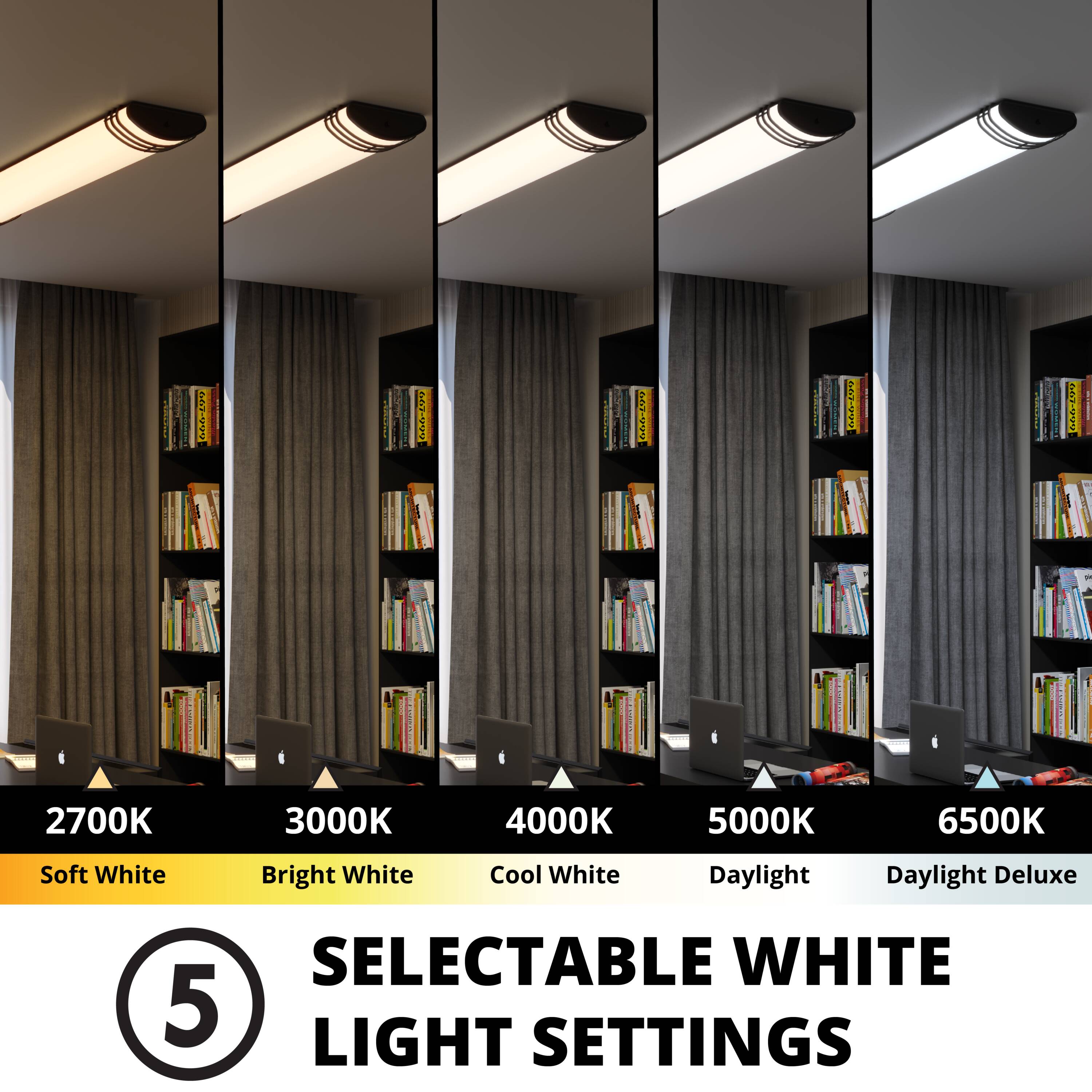 Good Earth Lighting Majestic 5 CCT 1-Light 10.6-in Matte Black LED ...