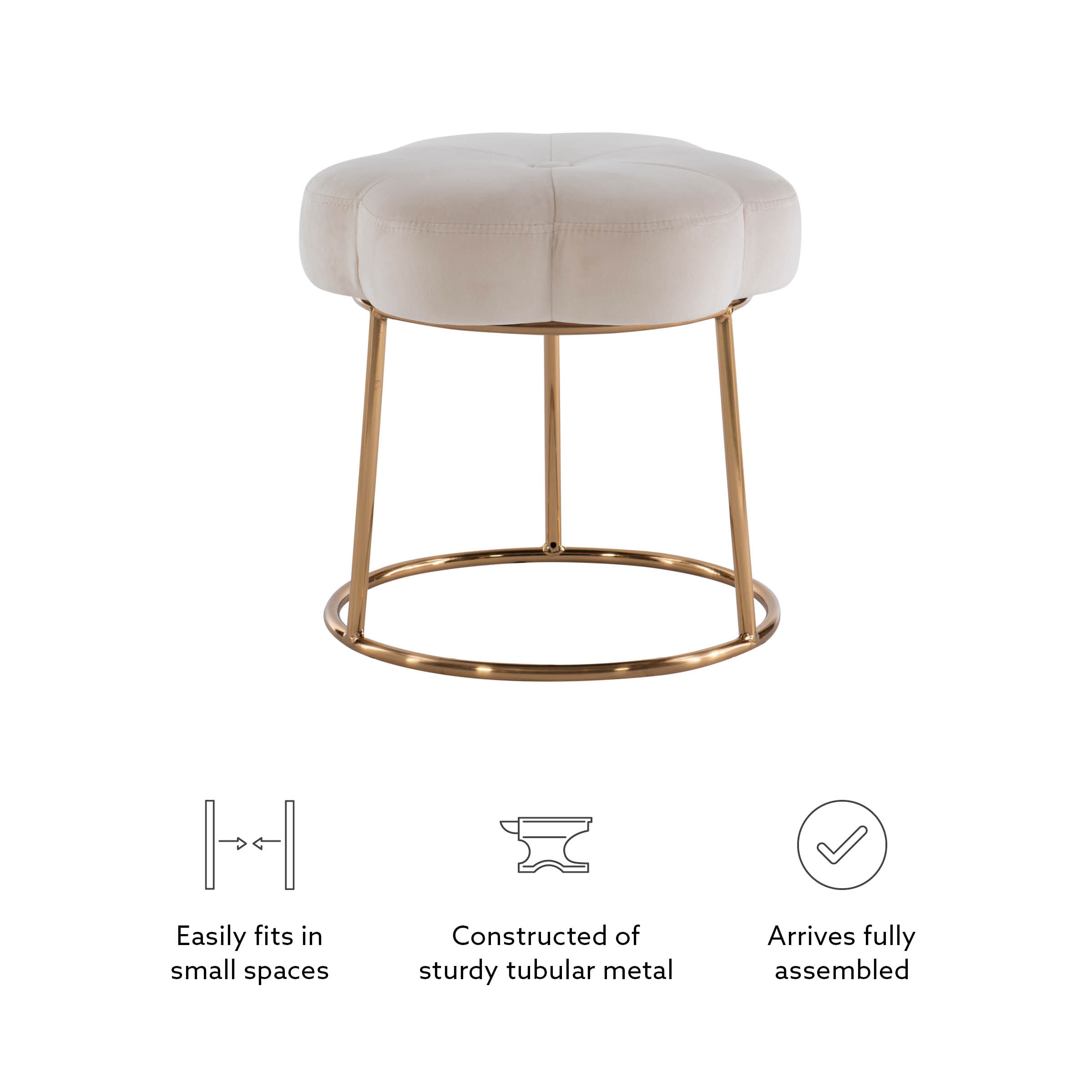 Linon ST006WHT01ASU Vanity-Stools - View #8