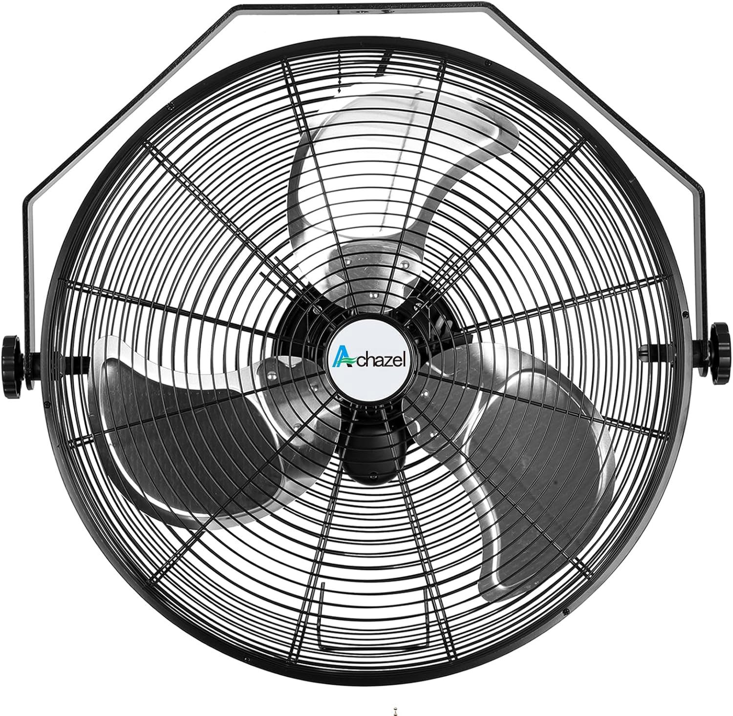 Achazel  20-in 120-Volt 3-Speed High Velocity Black Wall Mounted Fan