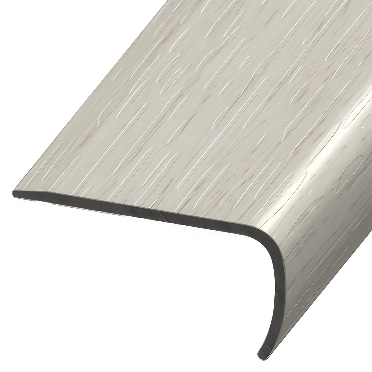 Versatrim VE-114878 SoundTrack GlueCore Lucida-SoundTrack GlueCore-Whitewood Prefinished 1-in T x 2-in W x 94-in L PVC Square cap