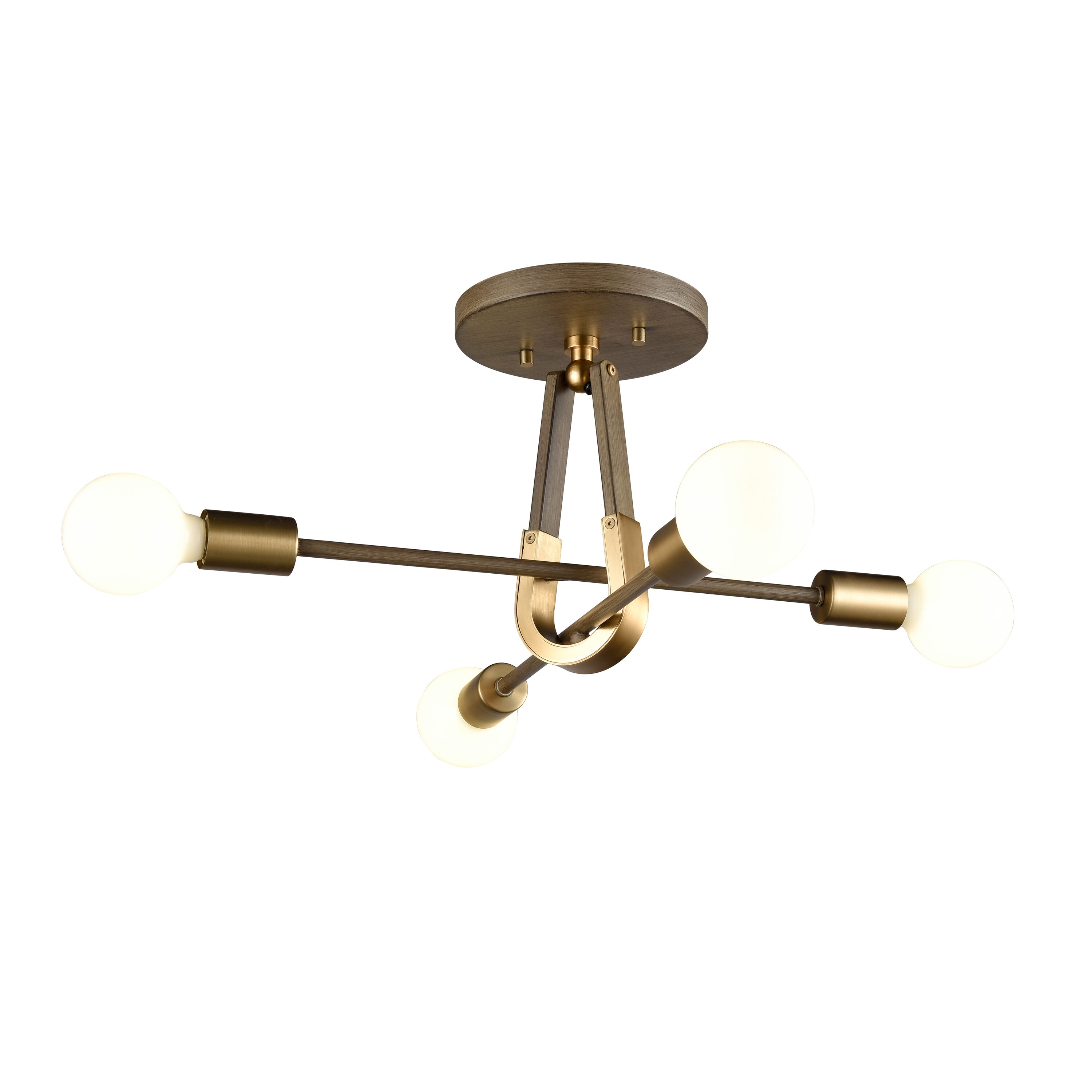 Westmore by ELK Lighting LW-2023260600795 Hudson 4-Light Pecan Semi-Flush mount light