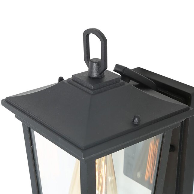 Lnc Sabrina 2 Light 14 6 In Sand Black Outdoor Wall The Lights Department At Com - Home Decorators Collection Medium Exterior Wall Lantern Port Oxford