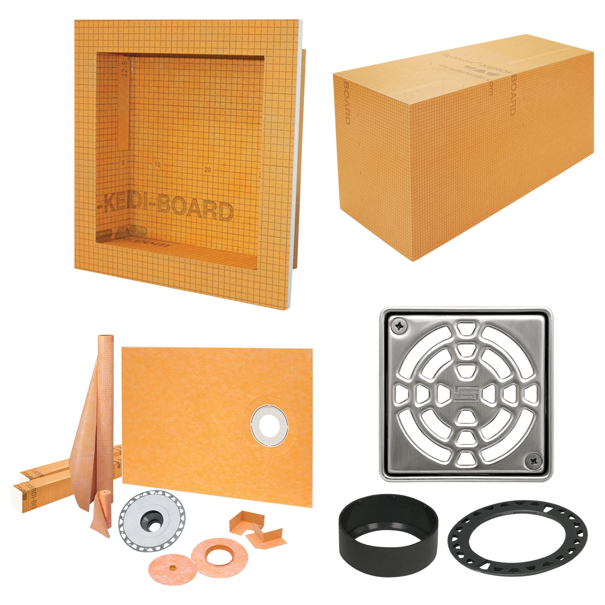 Shop Schluter Systems 38 in X 60 in Offset Shower System Waterproofing shop-schluter-systems-38-in-x-60-in-offset-shower-system-waterproofing