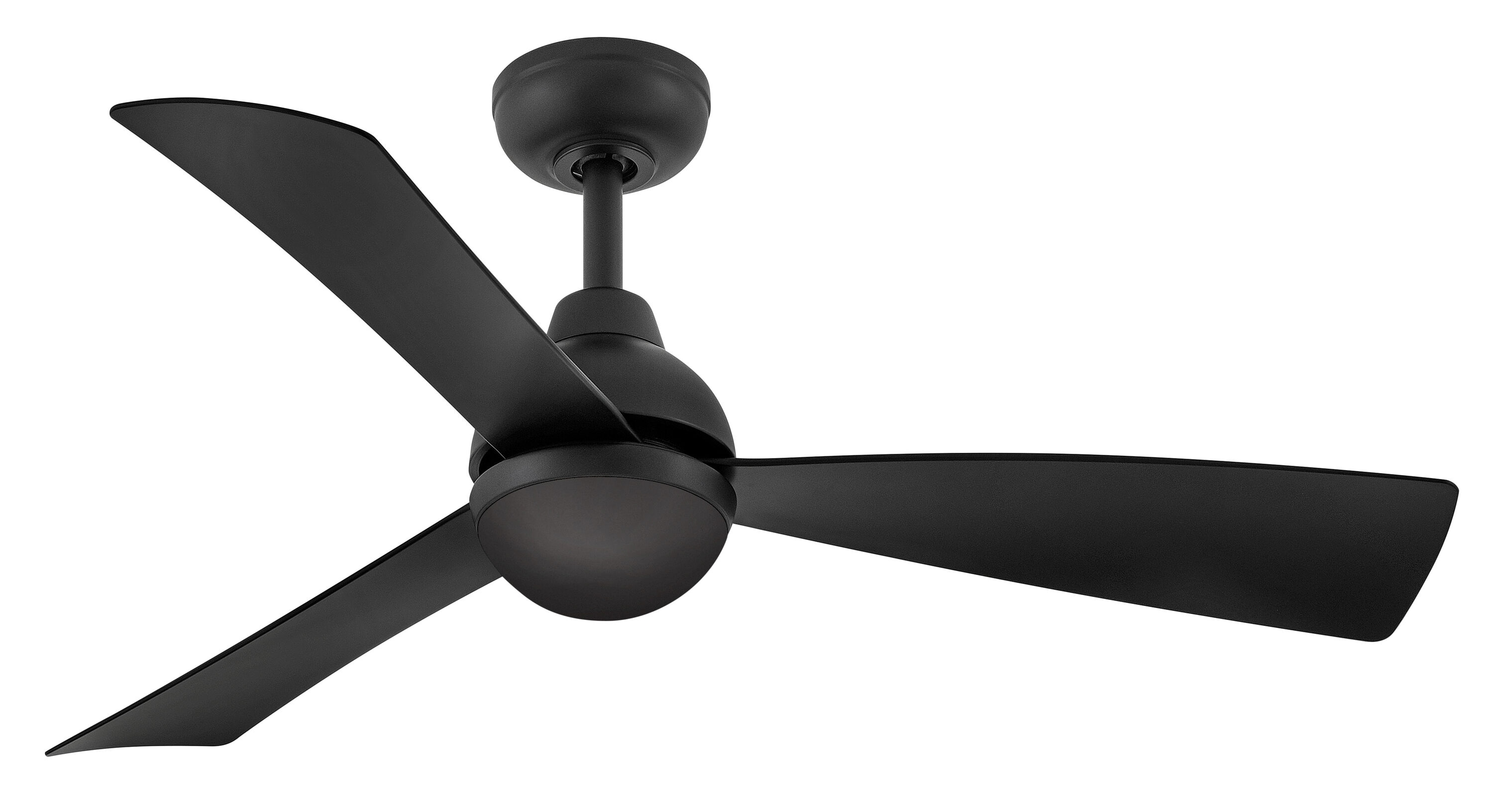 Hinkley Una 44-in Matte black Integrated LED Indoor Smart Ceiling Fan with Light and Remote (3-Blade) 905644FMB-LDD Sansujyuku sansujyuku.com