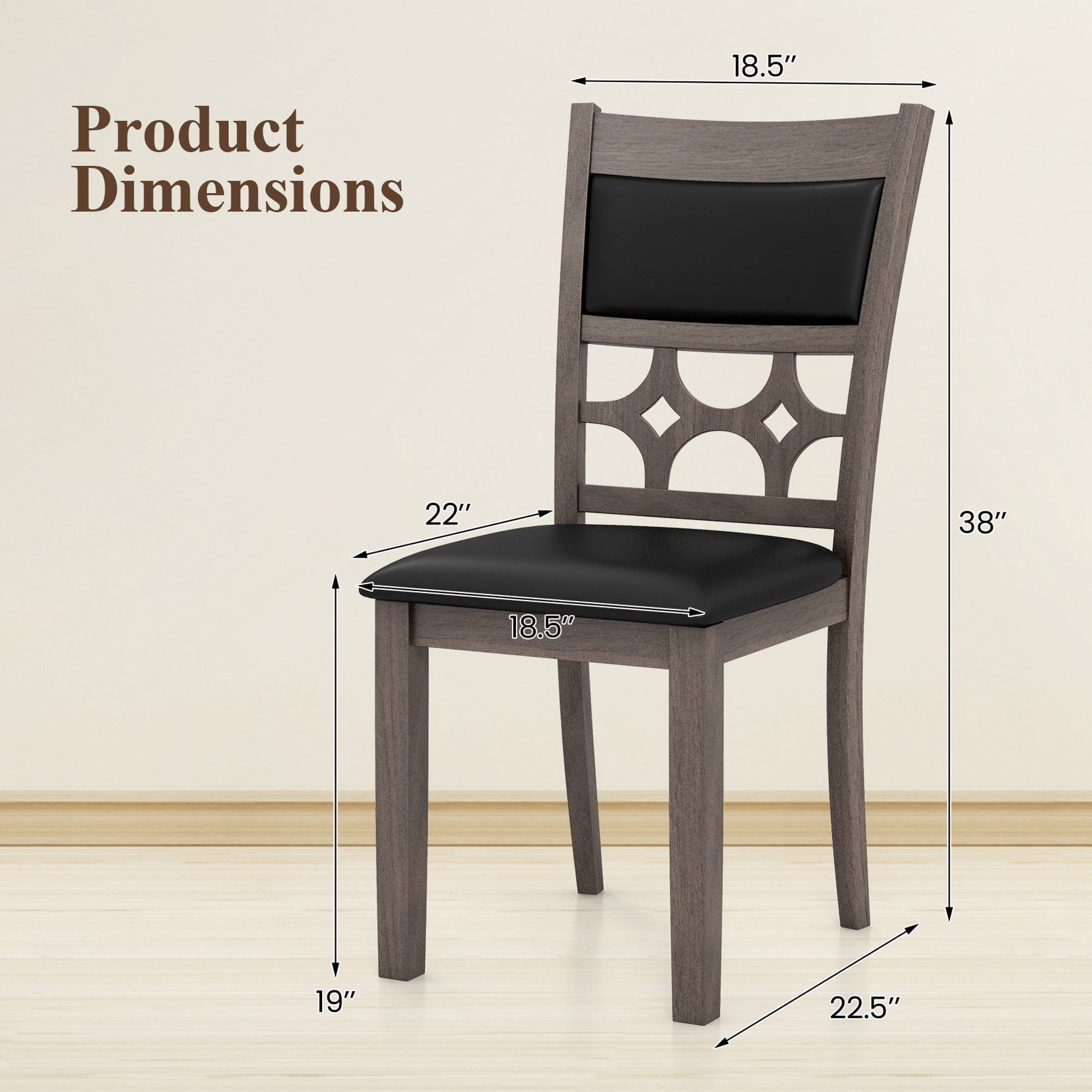Costway HCST04596 Dining-Chairs - View #2