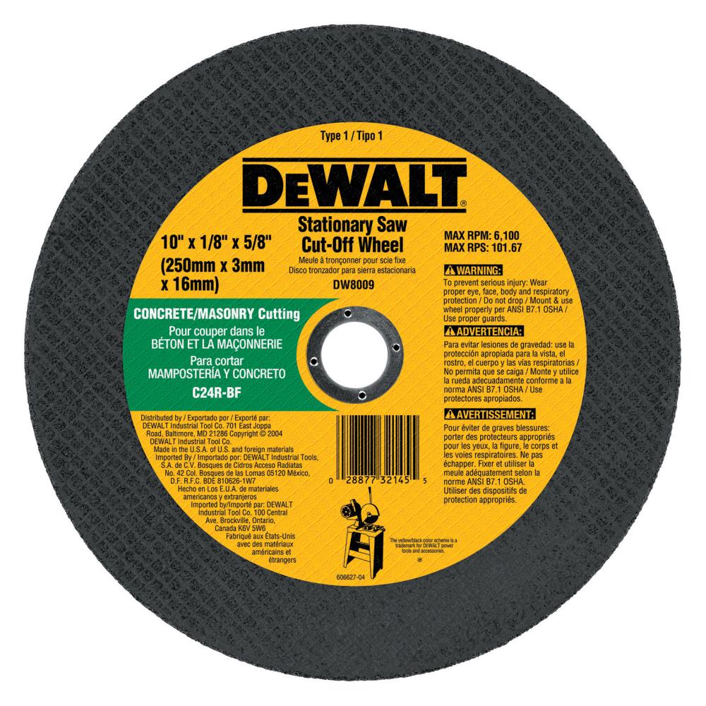 DEWALT DW8009 10-in Carbide Miter/Table Saw Blade