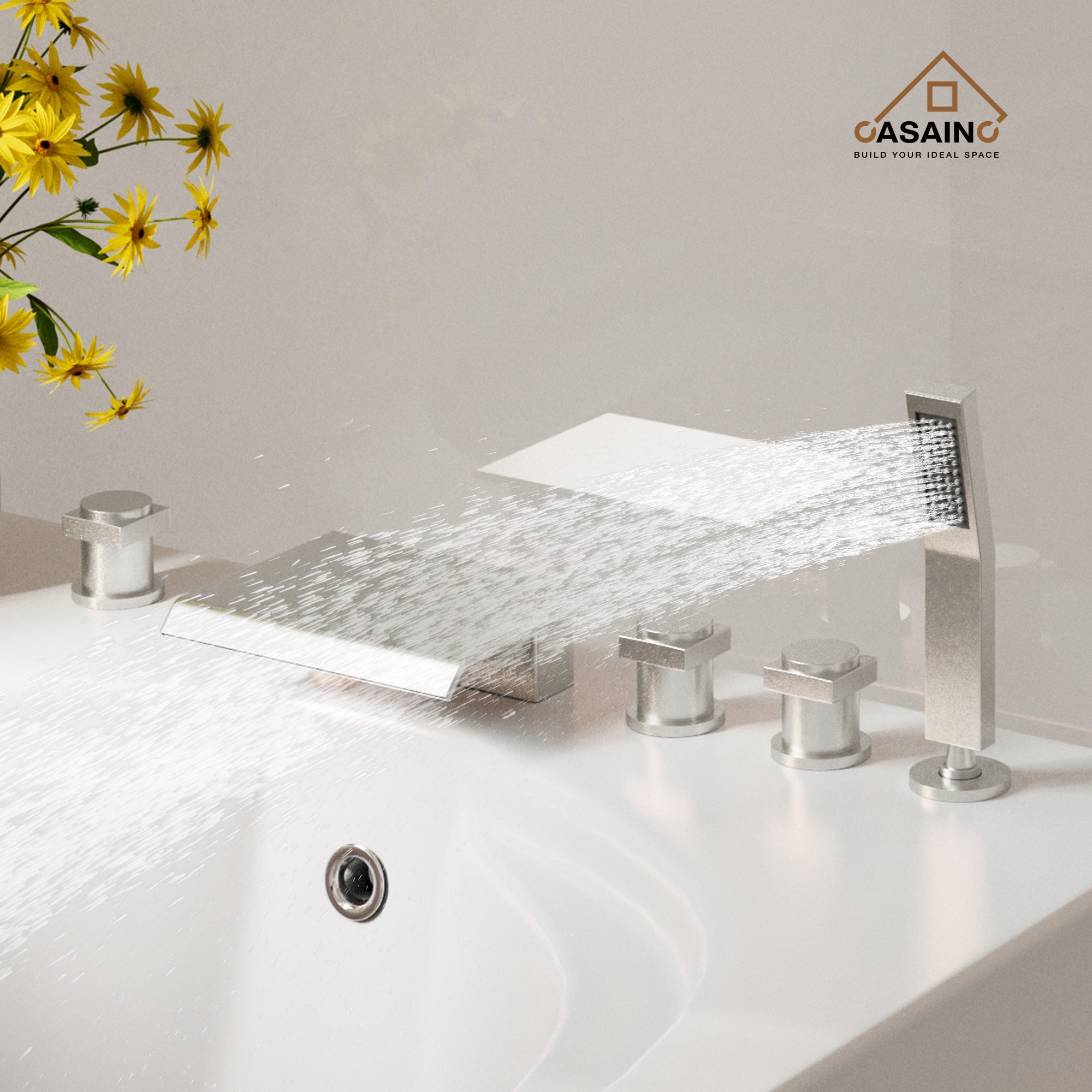 CASAINC KCLT0055-BG Roman-Tub-Faucets - View #4