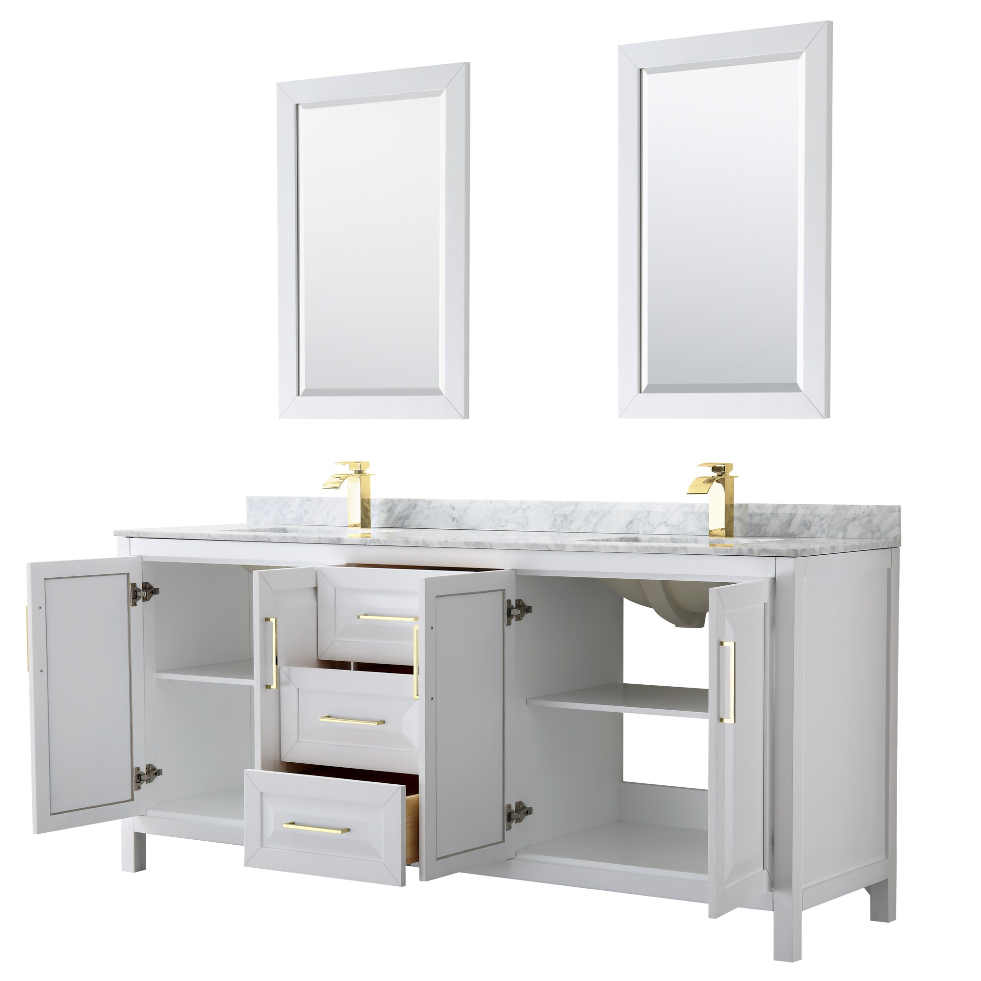 Wyndham Collection WCV252580DWGCMUNSM24 Bath-Vanity-Combo - View #2