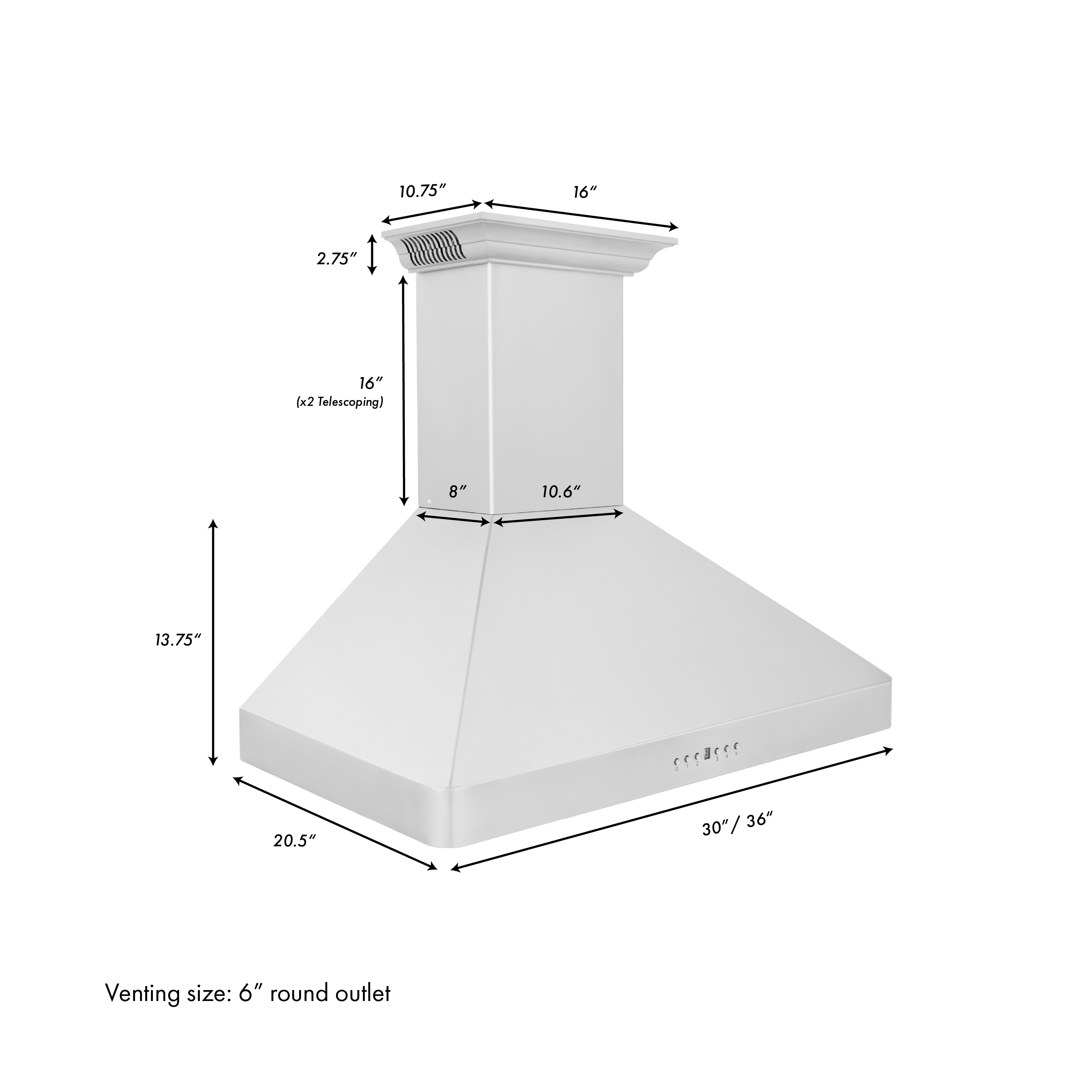 ZLINE KITCHEN & BATH KF2CRN-BT-36 Wall-Mounted-Range-Hoods - View #13