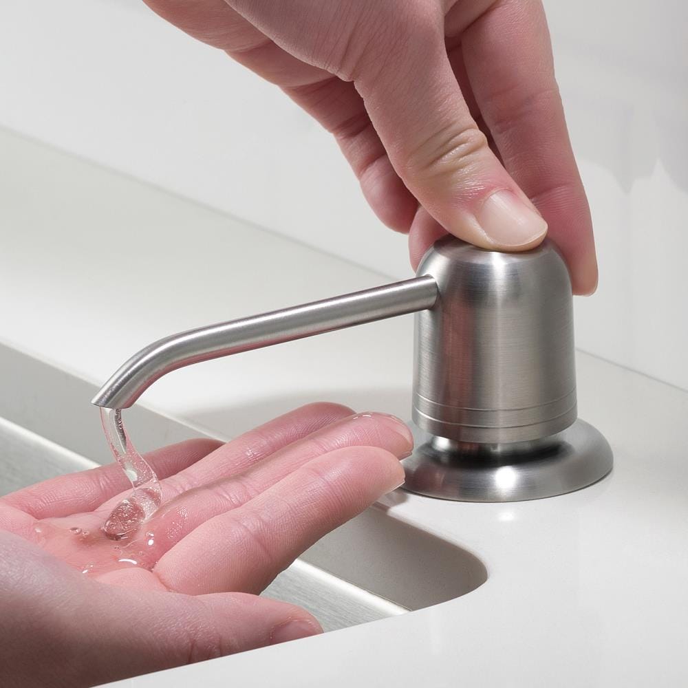 Kraus KSD-32SFS All Brite Stainless Steel 17 oz. Capacity Deck-mount Soap and Lotion Dispenser