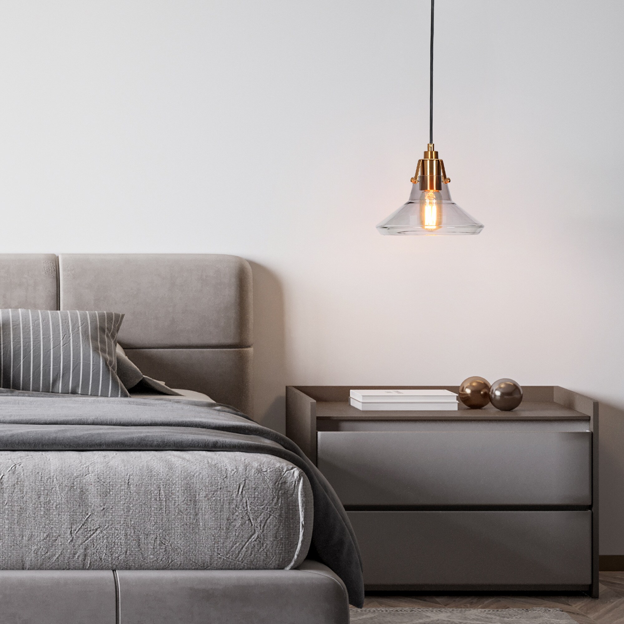 ZEVNI Kasper 1 -Light Matte Black/Polished Brass Gold